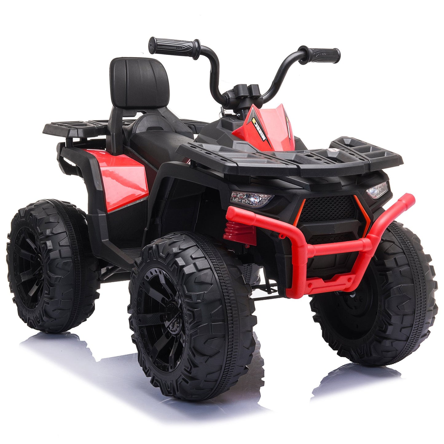 Joyracer 24V Kids Ride on ATV with 2 Seater, 2* 200W Motor 9AH Battery Powered Electric Car w/ LED Lights, High & Low Speed, Music, Suspension, 24 Volt Ride on Toy 4 Wheeler Quad for Boys Girls,Black