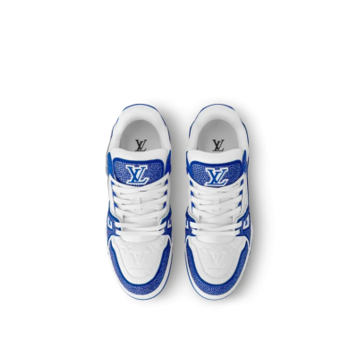 Louis Vuitton LV Trainer Sneaker ®Denim Monogram Blue Diamond
