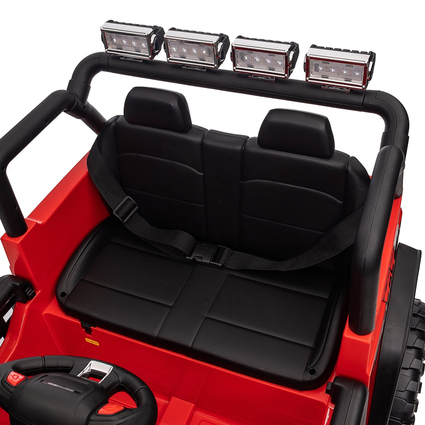 Joyracer 24V Kids Ride on Truck Car with Remote Control & 2 Seater, 2*200W Motor, 9 AH Battery Powered Toy Car w/ Spring Suspension, 4 Large Wheels, 3 Speeds, LED Lights, Bluetooth Music, Black