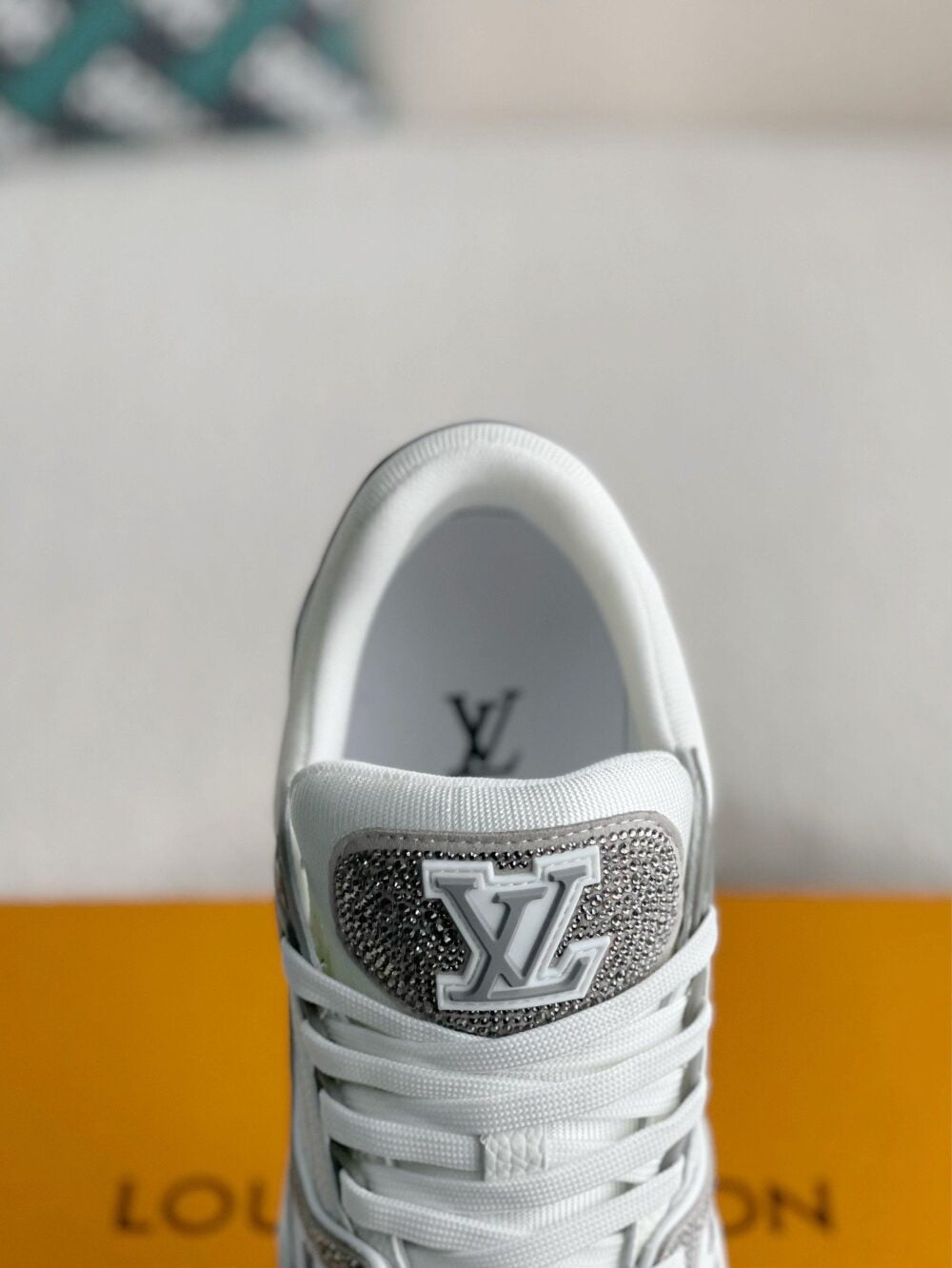 Louis Vuitton LV Trainer Sneaker ®Denim Monogram Grey Diamond