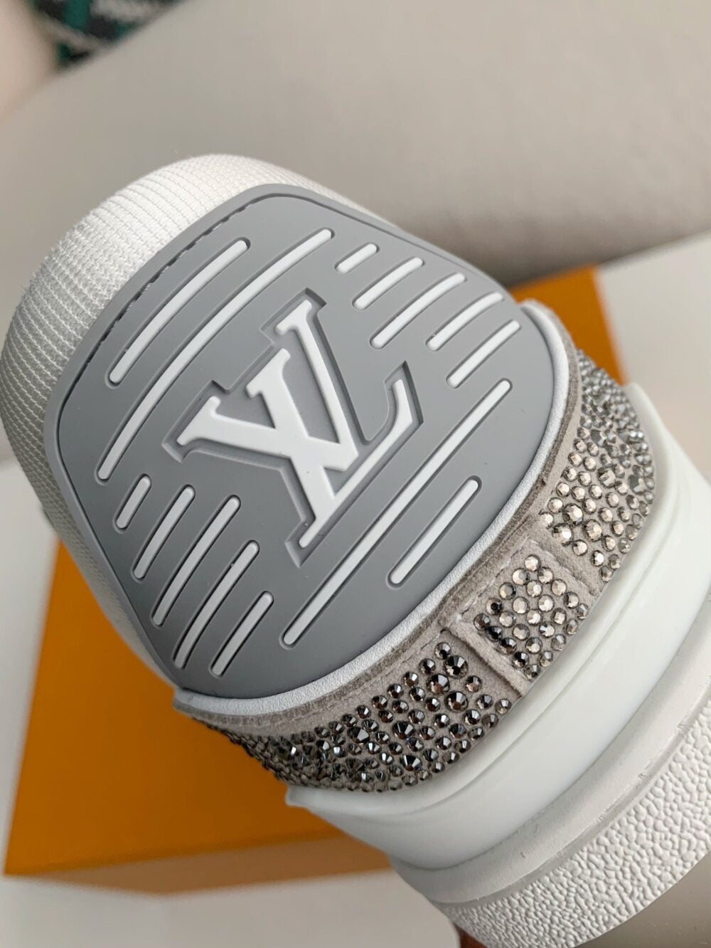 Louis Vuitton LV Trainer Sneaker ®Denim Monogram Grey Diamond