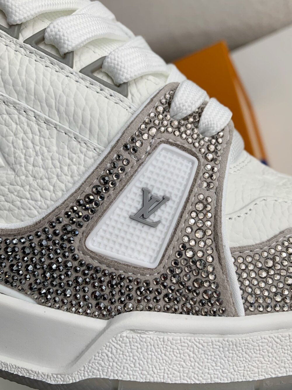 Louis Vuitton LV Trainer Sneaker ®Denim Monogram Grey Diamond