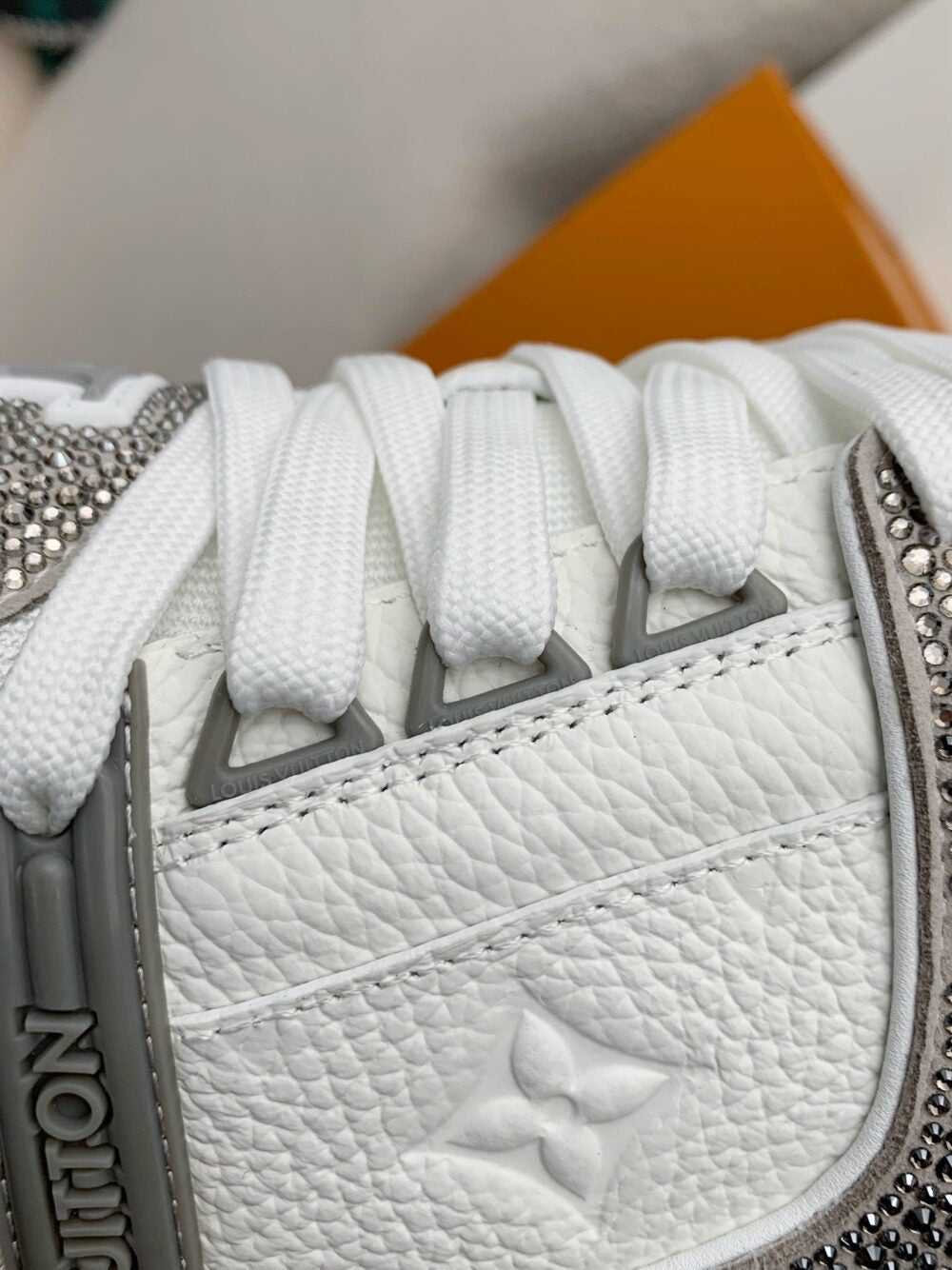 Louis Vuitton LV Trainer Sneaker ®Denim Monogram Grey Diamond