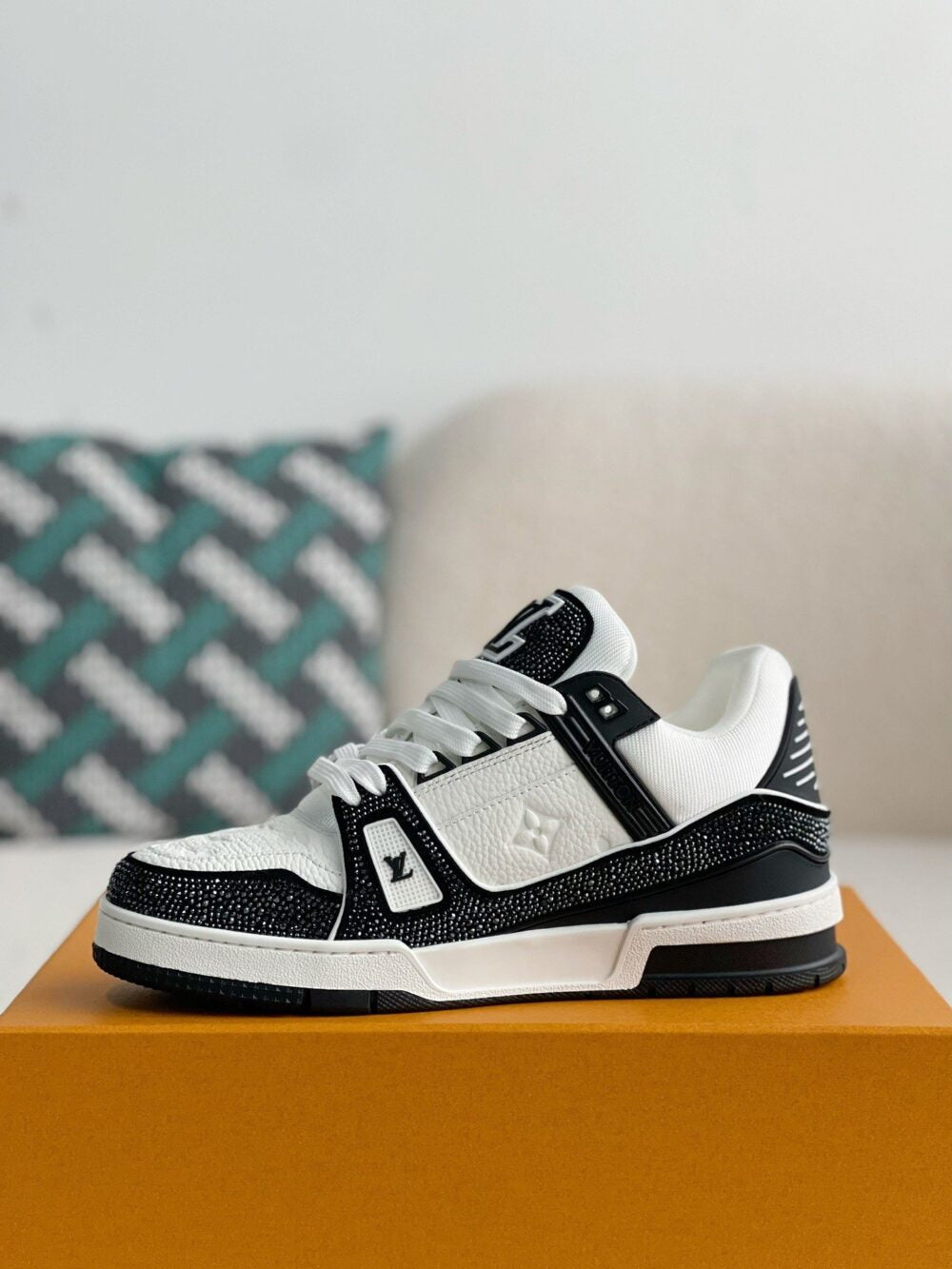 Louis Vuitton LV Trainer Sneaker ®Denim Monogram Black Diamond