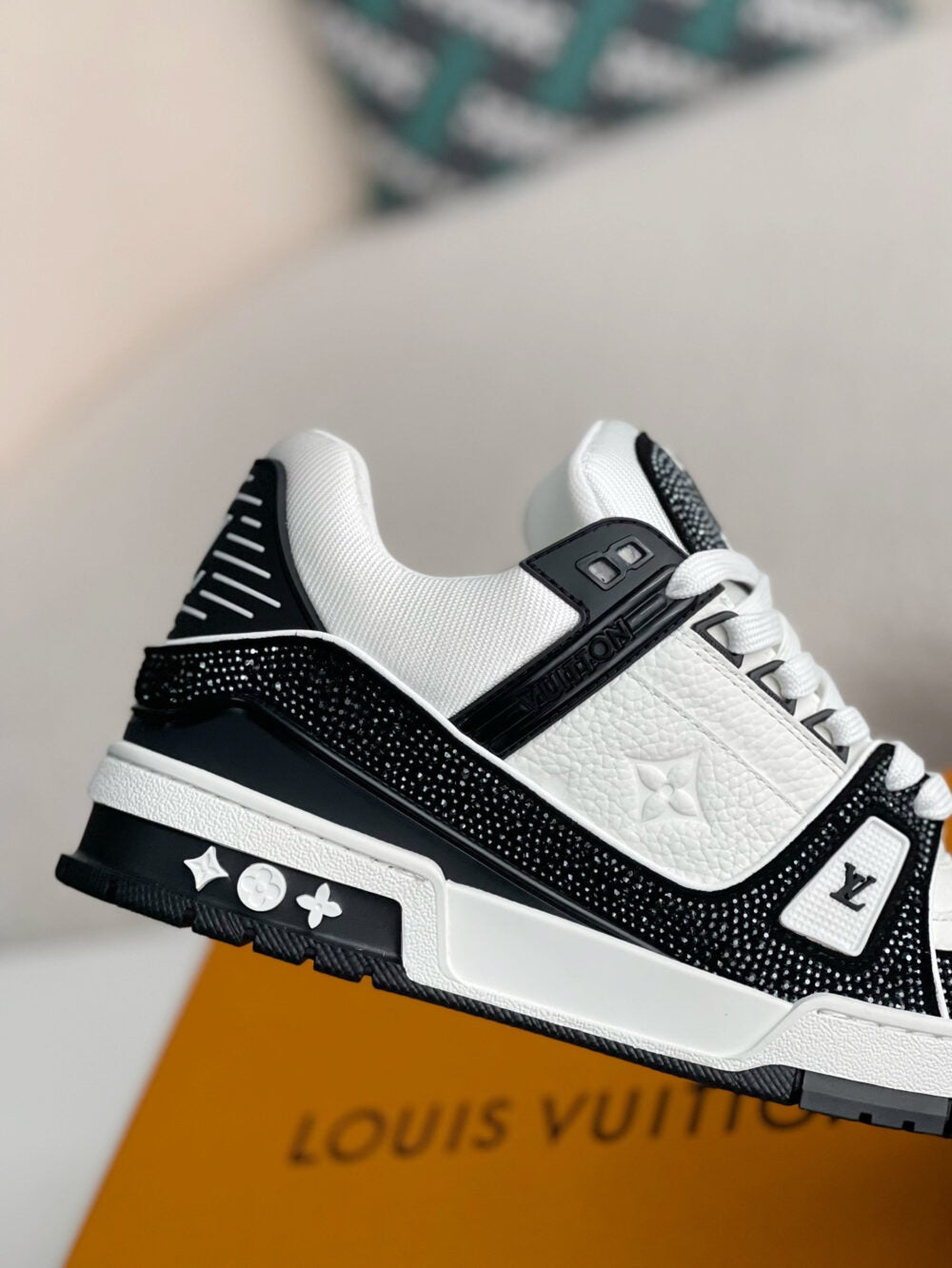 Louis Vuitton LV Trainer Sneaker ®Denim Monogram Black Diamond