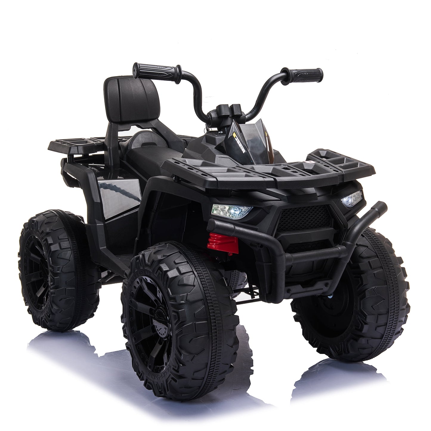 24V Kids Ride-on Electric ATV with 2 Seater,4-Wheeler Quad Car Toy w/ 2* 200W Motor 9AH Battery Powered,4.9Mph Max Speed,LED Lights Spring Suspension for Boys & Girls,Red