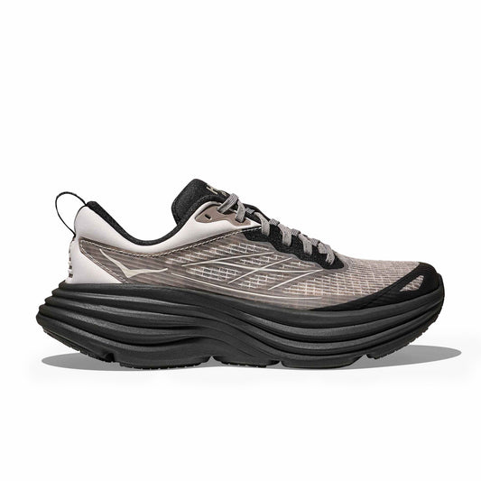 Hoka Men's Bondi 8 TS Caged (Grout/Carbon Black)