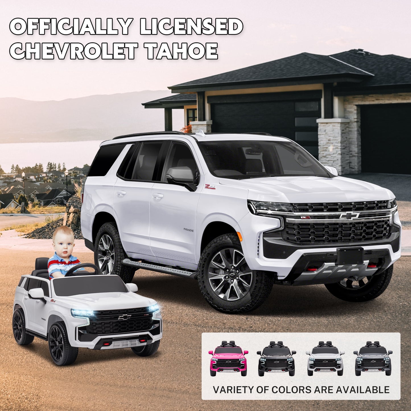 Kids Ride on Car, 12V Powered Ride on Toy with Remote Control, 4 Wheels Suspension, Safety Belt, MP3 Player, LED Lights, Electric Vehicles for 3-5 Years Boys Girls, Black
