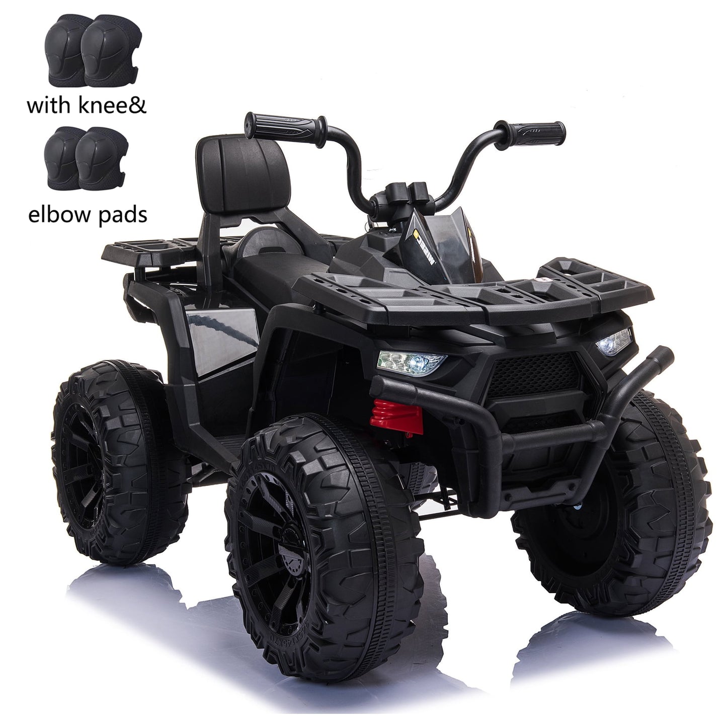 24V Kids Ride-on Electric ATV with 2 Seater,4-Wheeler Quad Car Toy w/ 2* 200W Motor 9AH Battery Powered,4.9Mph Max Speed,LED Lights Spring Suspension for Boys & Girls,Red