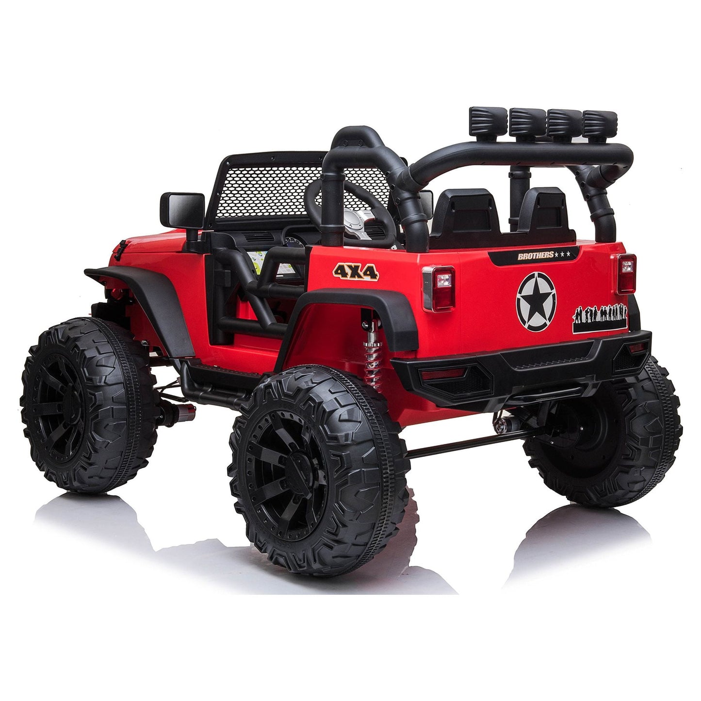 Joyracer 4x4 24V Kids Ride on Truck Car with Remote Control & 2 Seater,800W Motor, 9AH Battery Powered Ride on Toys w/ Spring Suspension,  3 Speeds,LED Lights, MP3/Bluetooth Music for Girl Boy, Pink