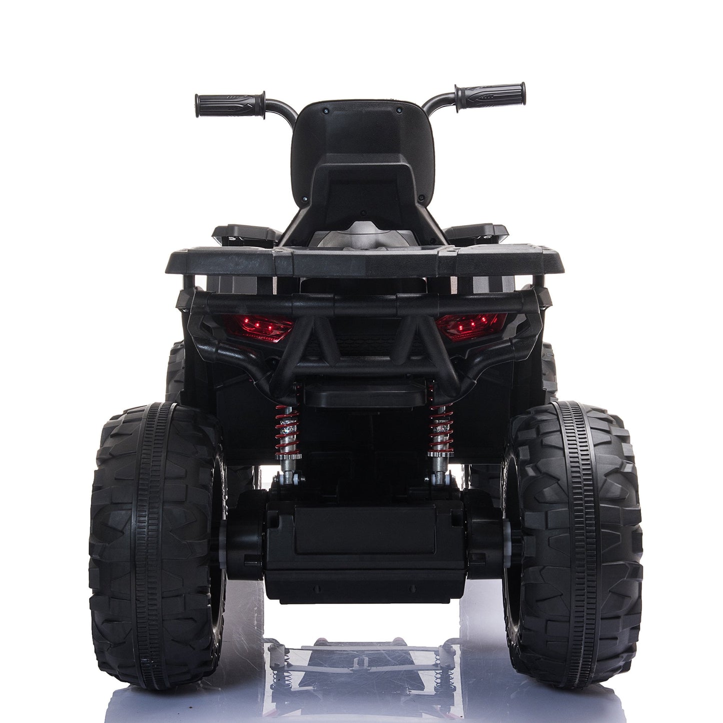 24V Kids Ride-on Electric ATV with 2 Seater,4-Wheeler Quad Car Toy w/ 2* 200W Motor 9AH Battery Powered,4.9Mph Max Speed,LED Lights Spring Suspension for Boys & Girls,Red