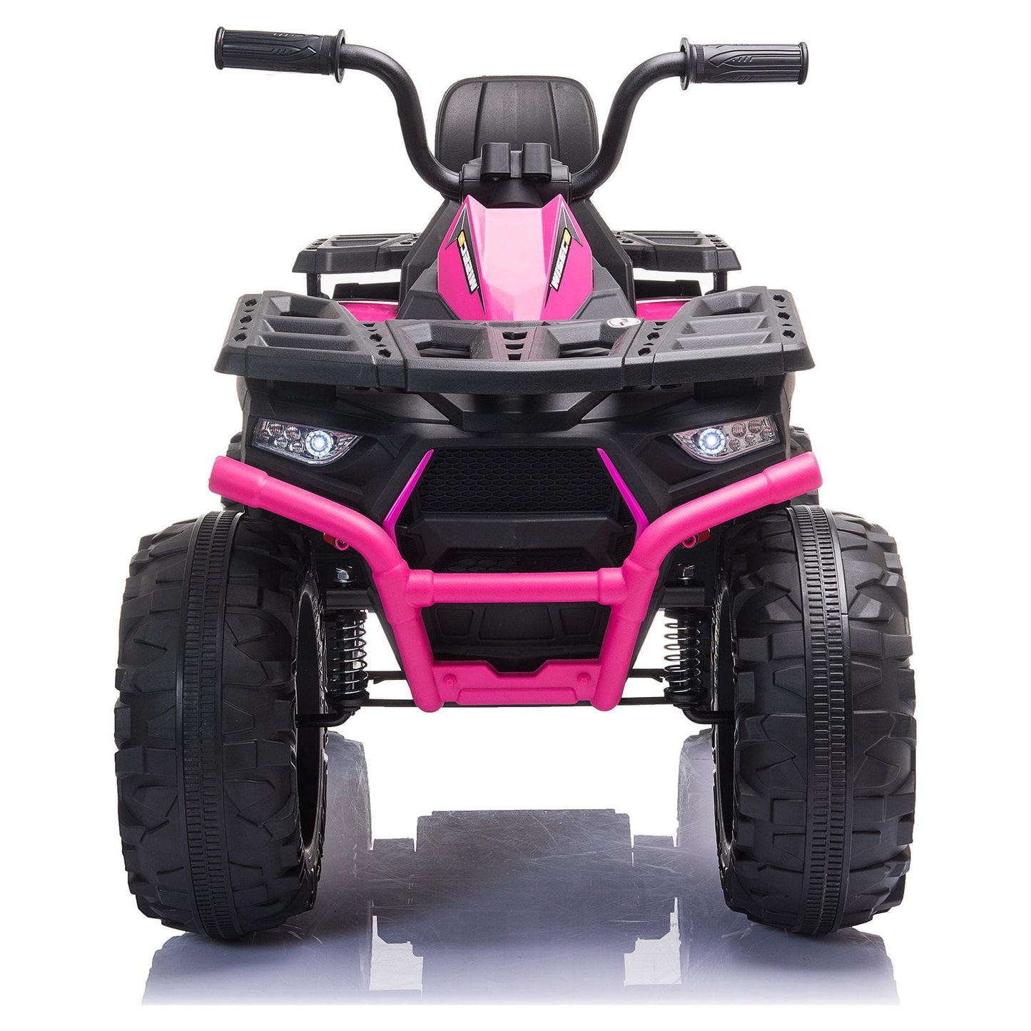 Joyracer 24V Kids Ride on ATV with 2 Seater, 2* 200W Motor 9AH Battery Powered Electric Car w/ LED Lights, High & Low Speed, Music, Suspension, 24 Volt Ride on Toy 4 Wheeler Quad for Boys Girls,Black