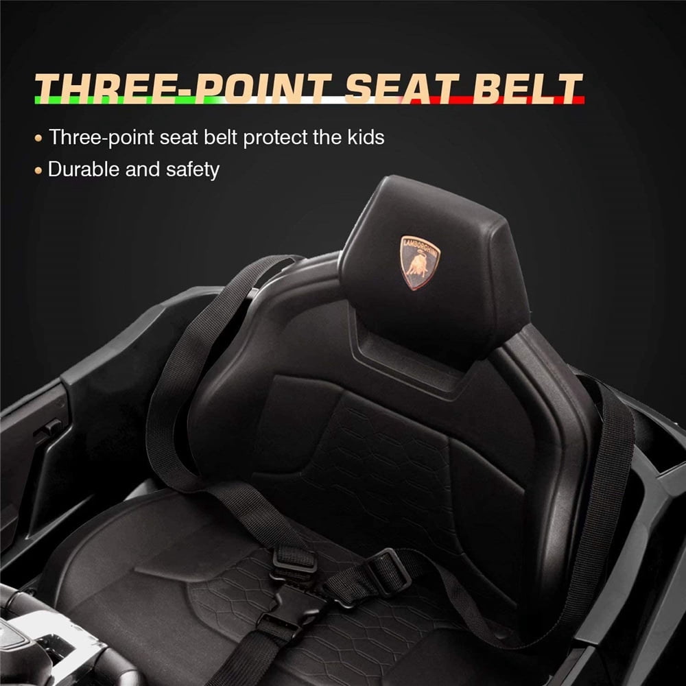 Lamborghini Urus 12V Electric Powered Ride on Car Toys for Girls Boys, Black Kids Electric Vehicles Ride on Toys with Remote Control, Foot Pedal, MP3 Player and LED Headlights, CL61