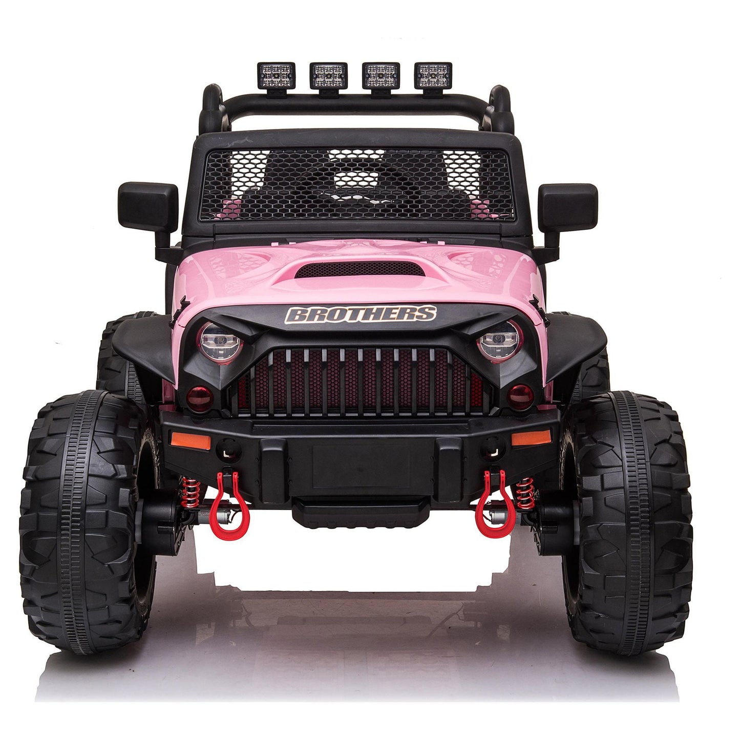 Joyracer 4x4 24V Kids Ride on Truck Car with Remote Control & 2 Seater,800W Motor, 9AH Battery Powered Ride on Toys w/ Spring Suspension,  3 Speeds,LED Lights, MP3/Bluetooth Music for Girl Boy, Pink