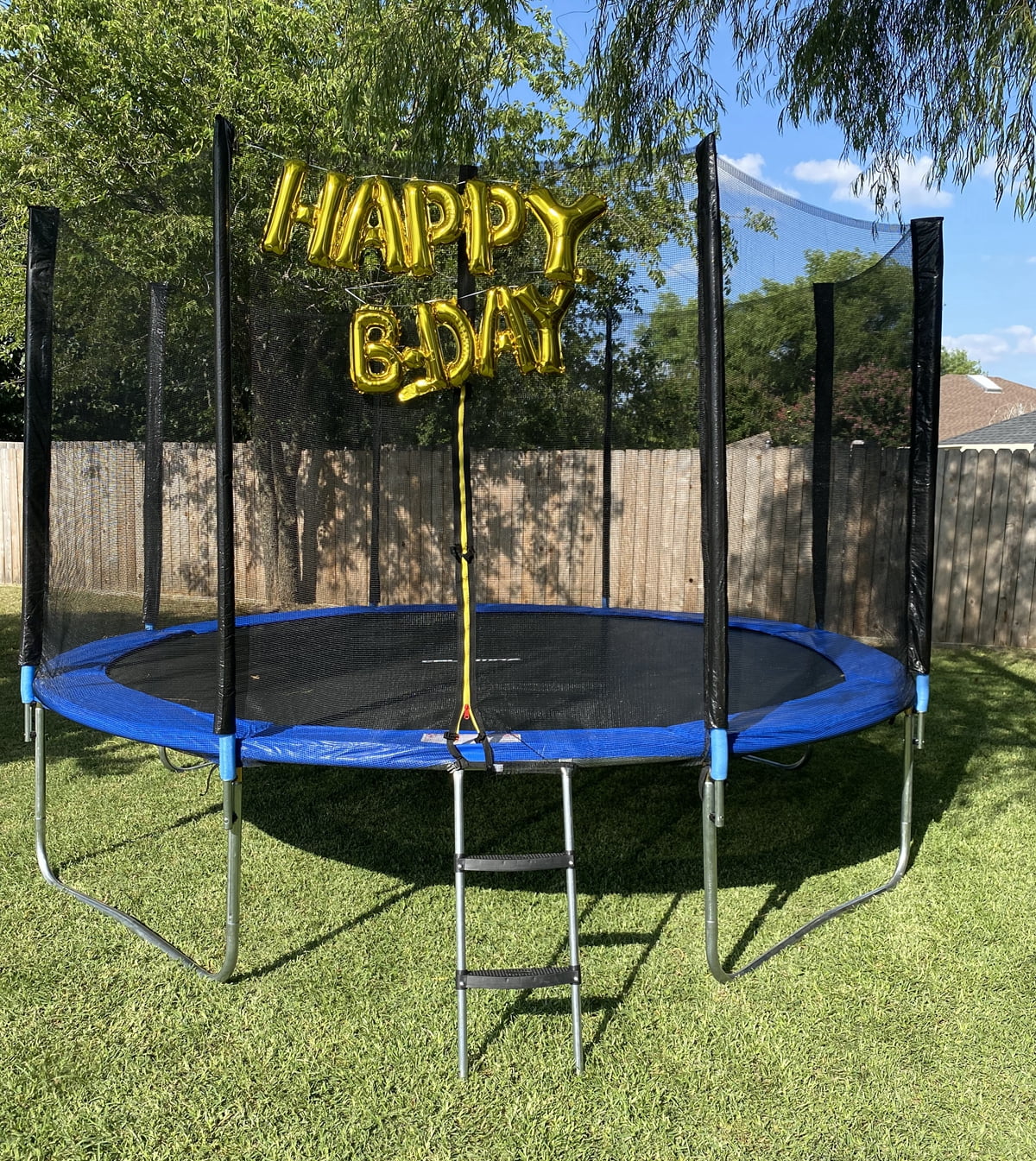 Doufit 10FT Trampoline Jump Recreational Backyard Trampolines Weight Capacity 330LBS with Safe Enclosure Net for 3-4 Kids Adults Indoor Outdoor