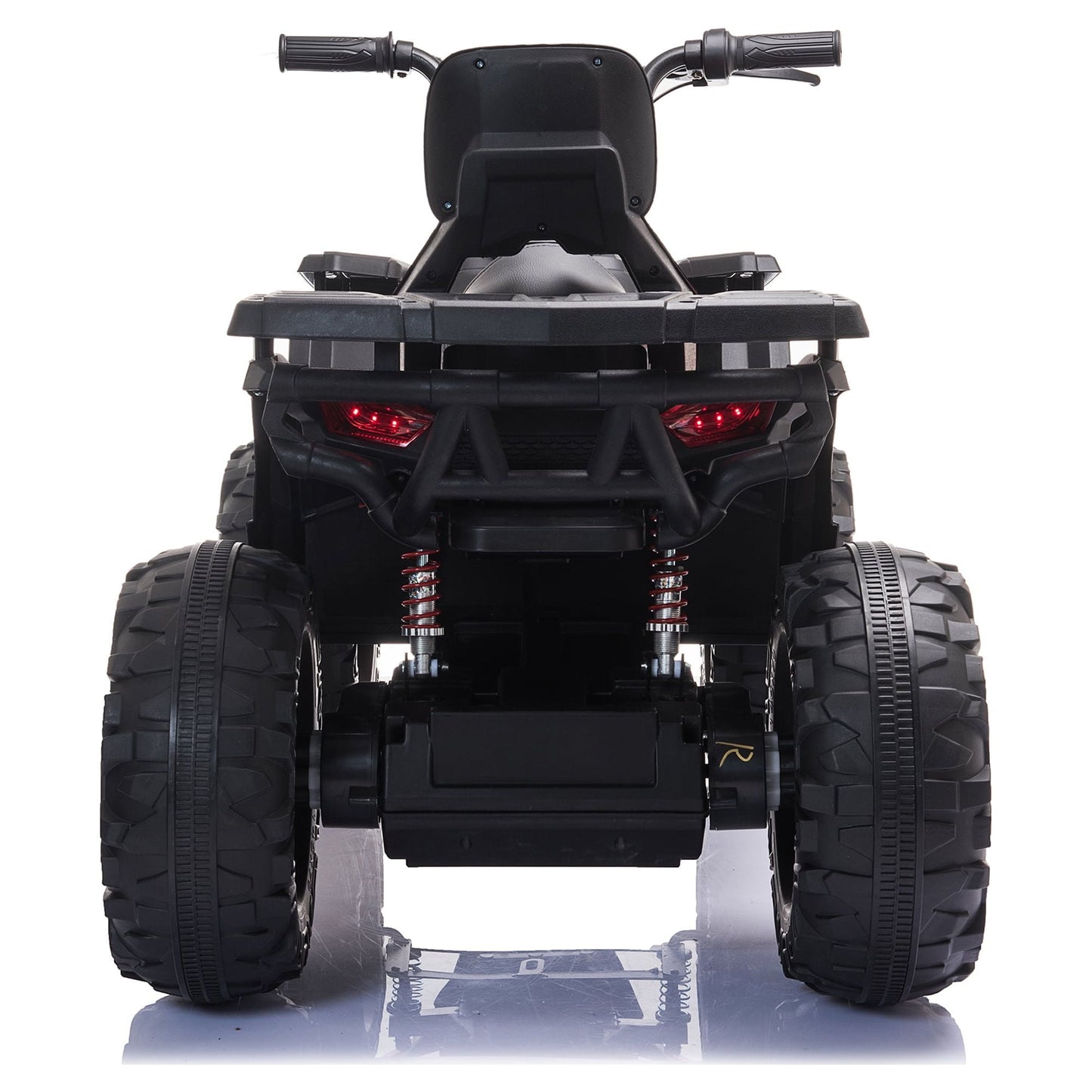 24V Kids Ride-on Electric ATV with 2 Seater,4-Wheeler Quad Car Toy w/ 2* 200W Motor 9AH Battery Powered,4.9Mph Max Speed,LED Lights Spring Suspension for Boys & Girls,Red