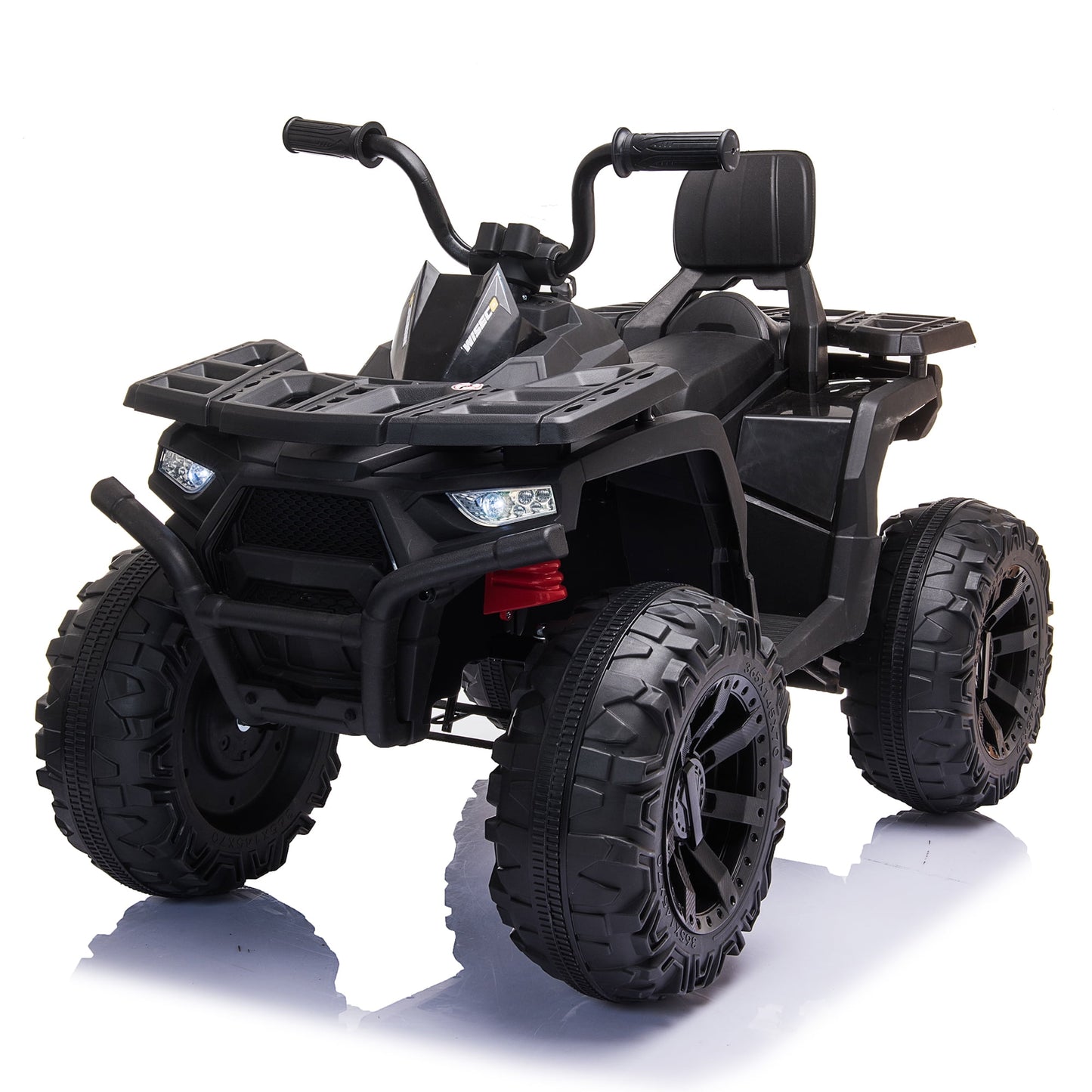 24V Kids Ride-on Electric ATV with 2 Seater,4-Wheeler Quad Car Toy w/ 2* 200W Motor 9AH Battery Powered,4.9Mph Max Speed,LED Lights Spring Suspension for Boys & Girls,Red