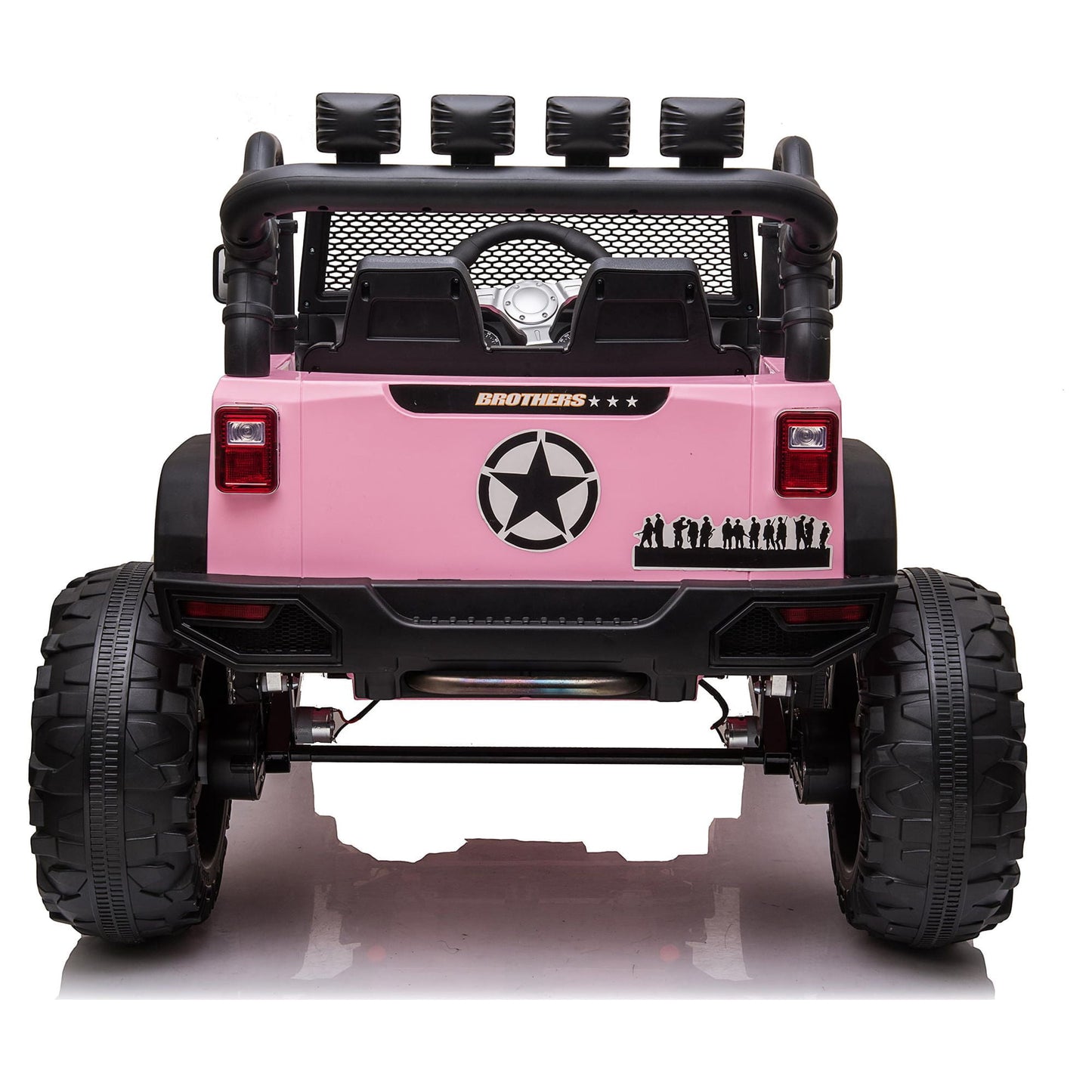 Joyracer 4x4 24V Kids Ride on Truck Car with Remote Control & 2 Seater,800W Motor, 9AH Battery Powered Ride on Toys w/ Spring Suspension,  3 Speeds,LED Lights, MP3/Bluetooth Music for Girl Boy, Pink