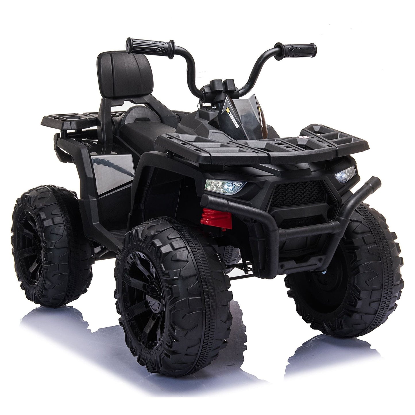 Joyracer 24V Kids Ride on ATV with 2 Seater, 2* 200W Motor 9AH Battery Powered Electric Car w/ LED Lights, High & Low Speed, Music, Suspension, 24 Volt Ride on Toy 4 Wheeler Quad for Boys Girls,Black