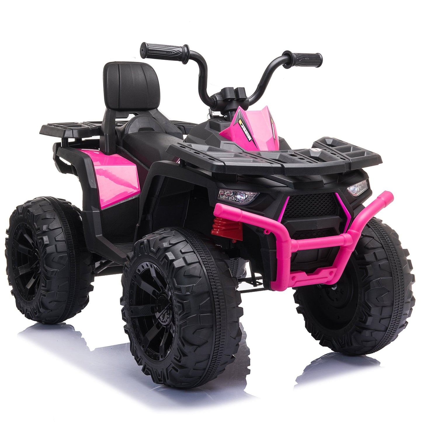 Joyracer 24V Kids Ride on ATV with 2 Seater, 2* 200W Motor 9AH Battery Powered Electric Car w/ LED Lights, High & Low Speed, Music, Suspension, 24 Volt Ride on Toy 4 Wheeler Quad for Boys Girls,Black