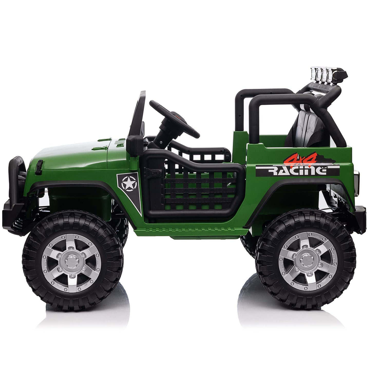 Joyracer 24V Kids Ride on Truck Car with Remote Control & 2 Seater, 2*200W Motor, 9 AH Battery Powered Toy Car w/ Spring Suspension, 4 Large Wheels, 3 Speeds, LED Lights, Bluetooth Music, Black
