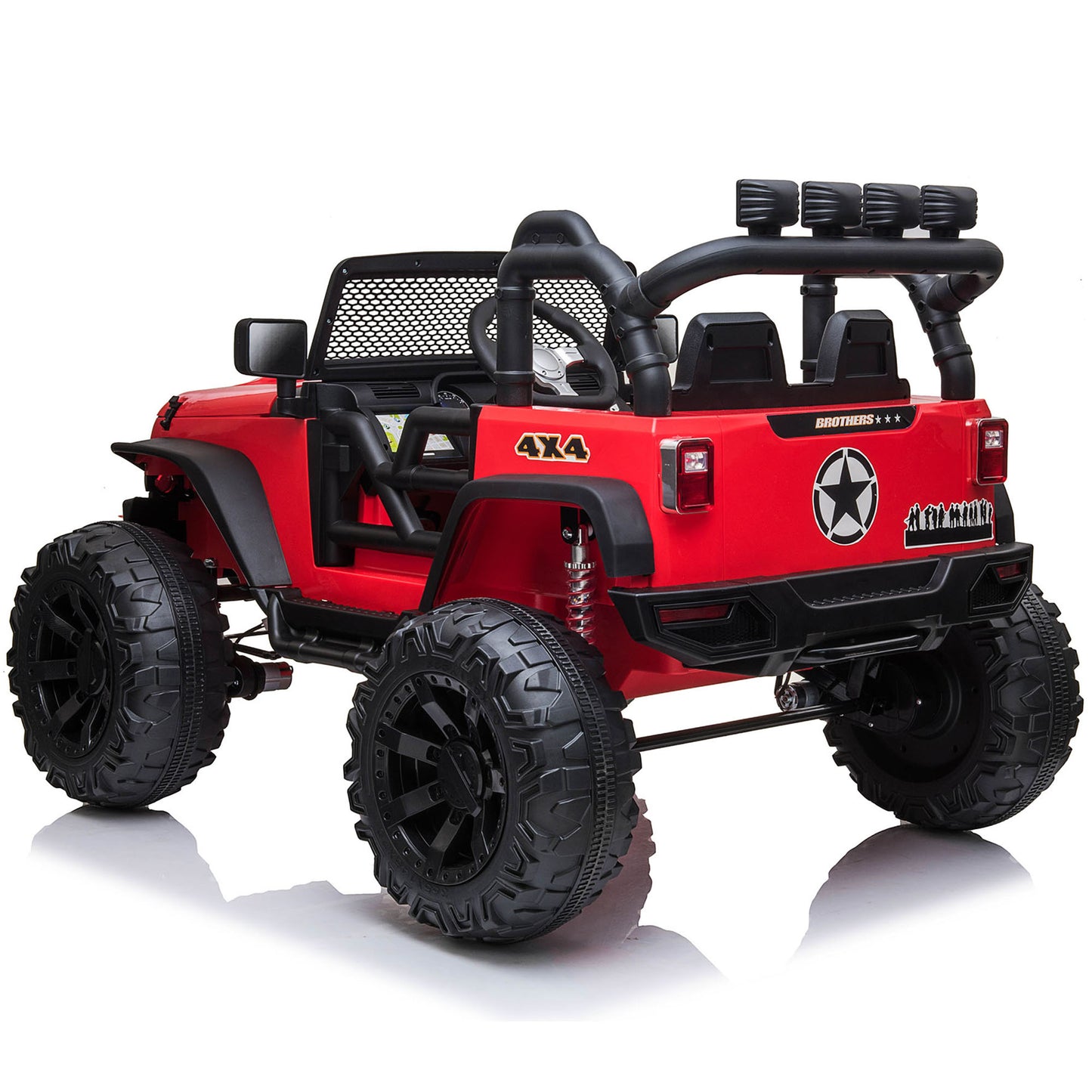 Joyracer 4x4 24V Kids Ride on Truck Car with Remote Control & 2 Seater,800W Motor, 9AH Battery Powered Ride on Toys w/ Spring Suspension,  3 Speeds,LED Lights, MP3/Bluetooth Music for Girl Boy, Pink