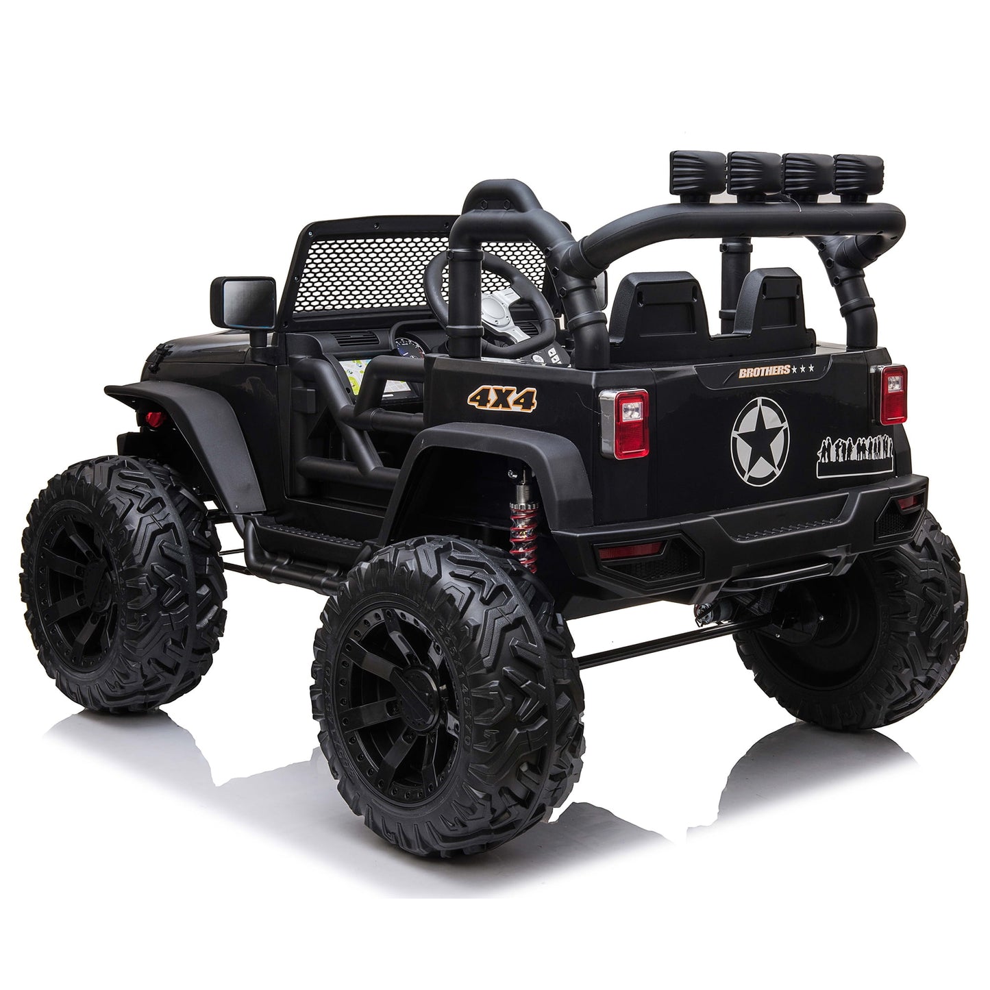 Joyracer 4x4 24V Kids Ride on Truck Car with Remote Control & 2 Seater,800W Motor, 9AH Battery Powered Ride on Toys w/ Spring Suspension,  3 Speeds,LED Lights, MP3/Bluetooth Music for Girl Boy, Pink
