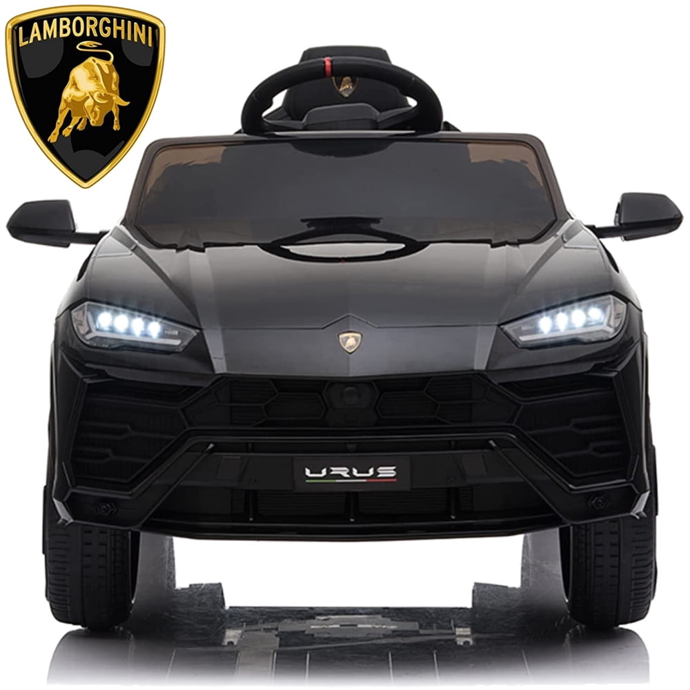 Lamborghini Urus 12V Electric Powered Ride on Car Toys for Girls Boys, Black Kids Electric Vehicles Ride on Toys with Remote Control, Foot Pedal, MP3 Player and LED Headlights, CL61