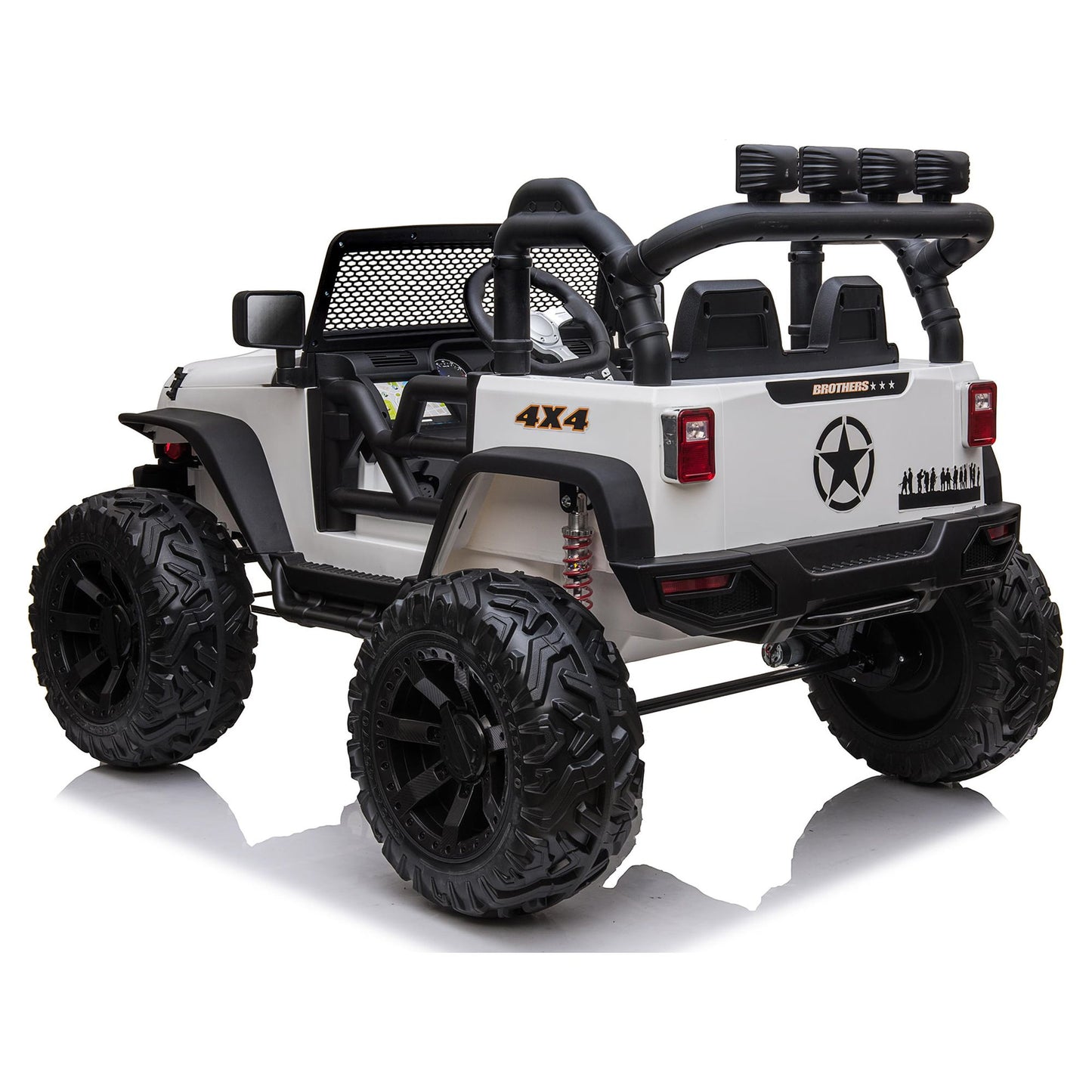 Joyracer 4x4 24V Kids Ride on Truck Car with Remote Control & 2 Seater,800W Motor, 9AH Battery Powered Ride on Toys w/ Spring Suspension,  3 Speeds,LED Lights, MP3/Bluetooth Music for Girl Boy, Pink