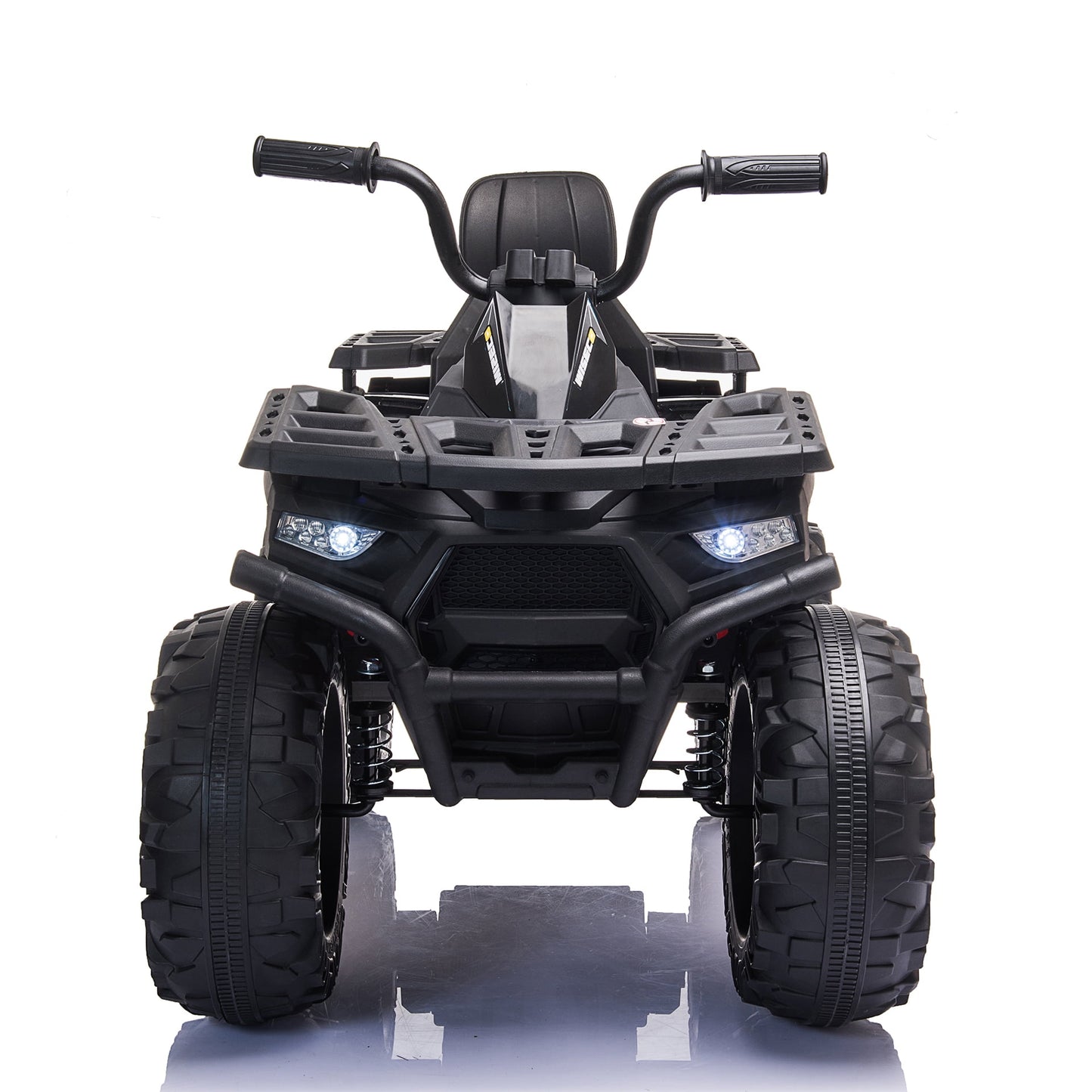 24V Kids Ride-on Electric ATV with 2 Seater,4-Wheeler Quad Car Toy w/ 2* 200W Motor 9AH Battery Powered,4.9Mph Max Speed,LED Lights Spring Suspension for Boys & Girls,Red