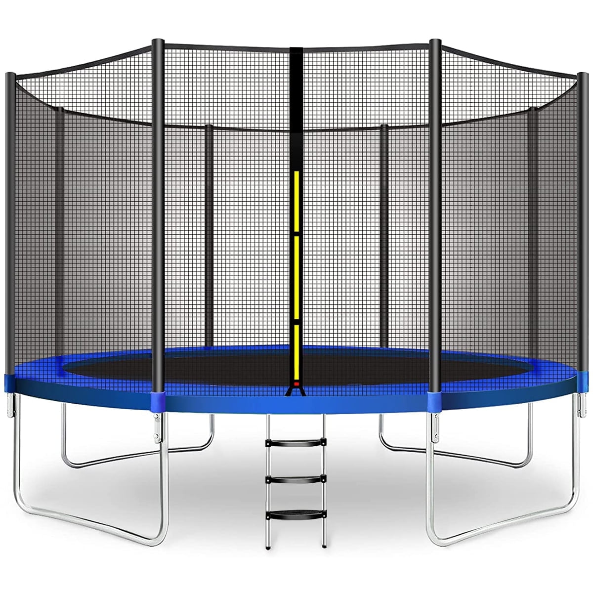 Doufit 10FT Trampoline Jump Recreational Backyard Trampolines Weight Capacity 330LBS with Safe Enclosure Net for 3-4 Kids Adults Indoor Outdoor