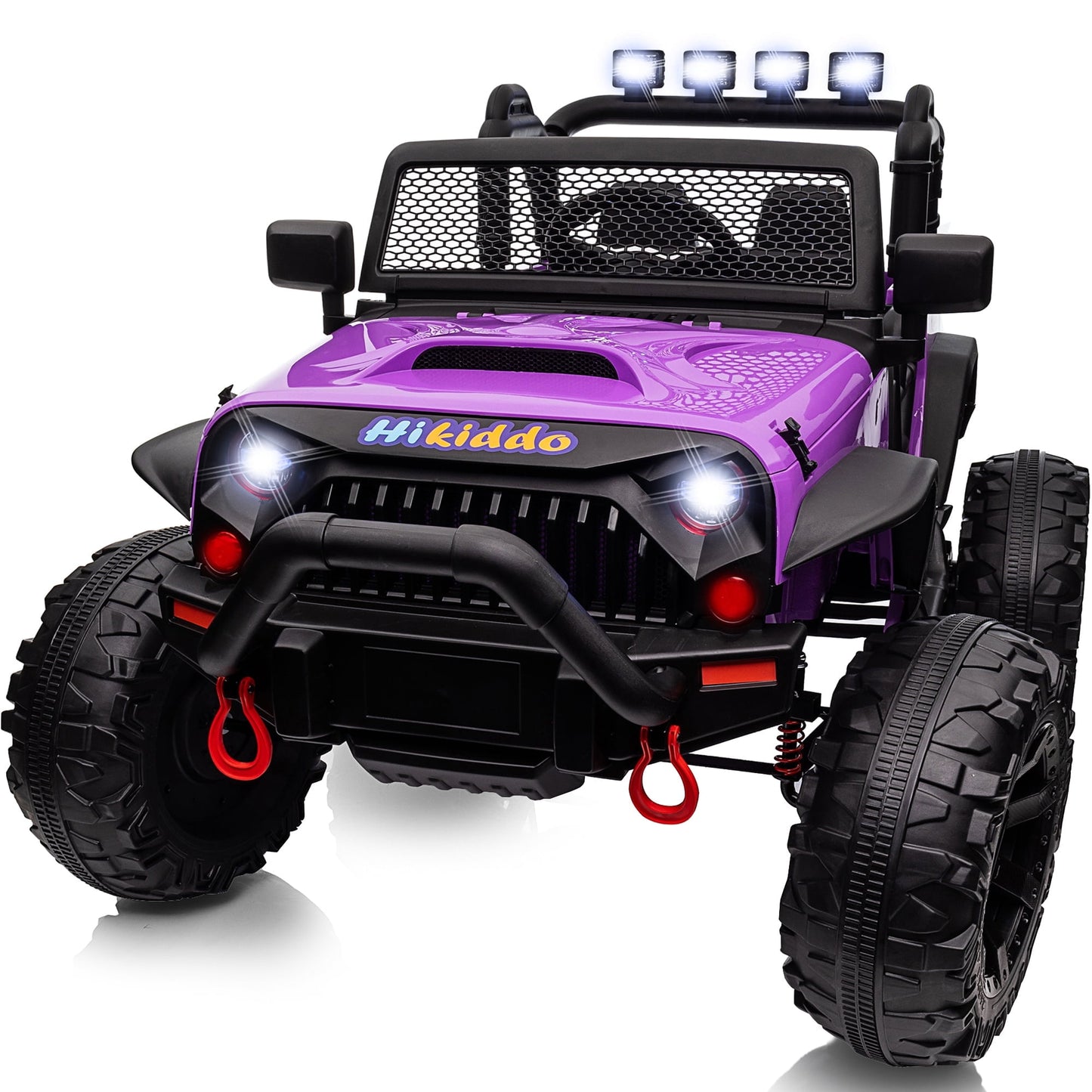 Hikiddo 24 Volt Ride on Toys, 2-Seater Ride on Truck Electric Car for Big Kids with Remote, Bluetooth - Army Green
