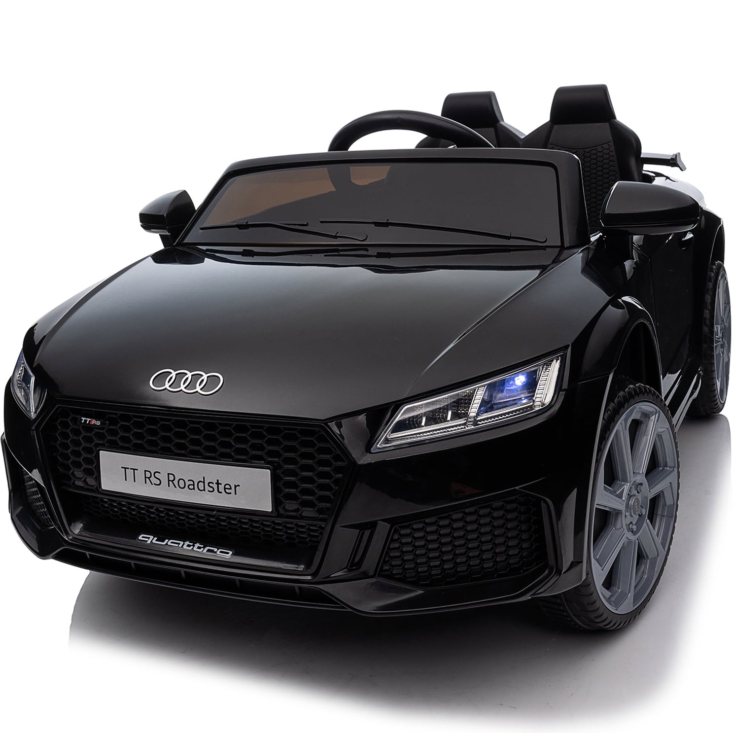 Hikiddo Electric Ride on Car for Kids, Licensed Audi 12V 7Ah Kids Ride-on Toy for Toddlers 2-5 Girl with Remote, Bluetooth - Pink