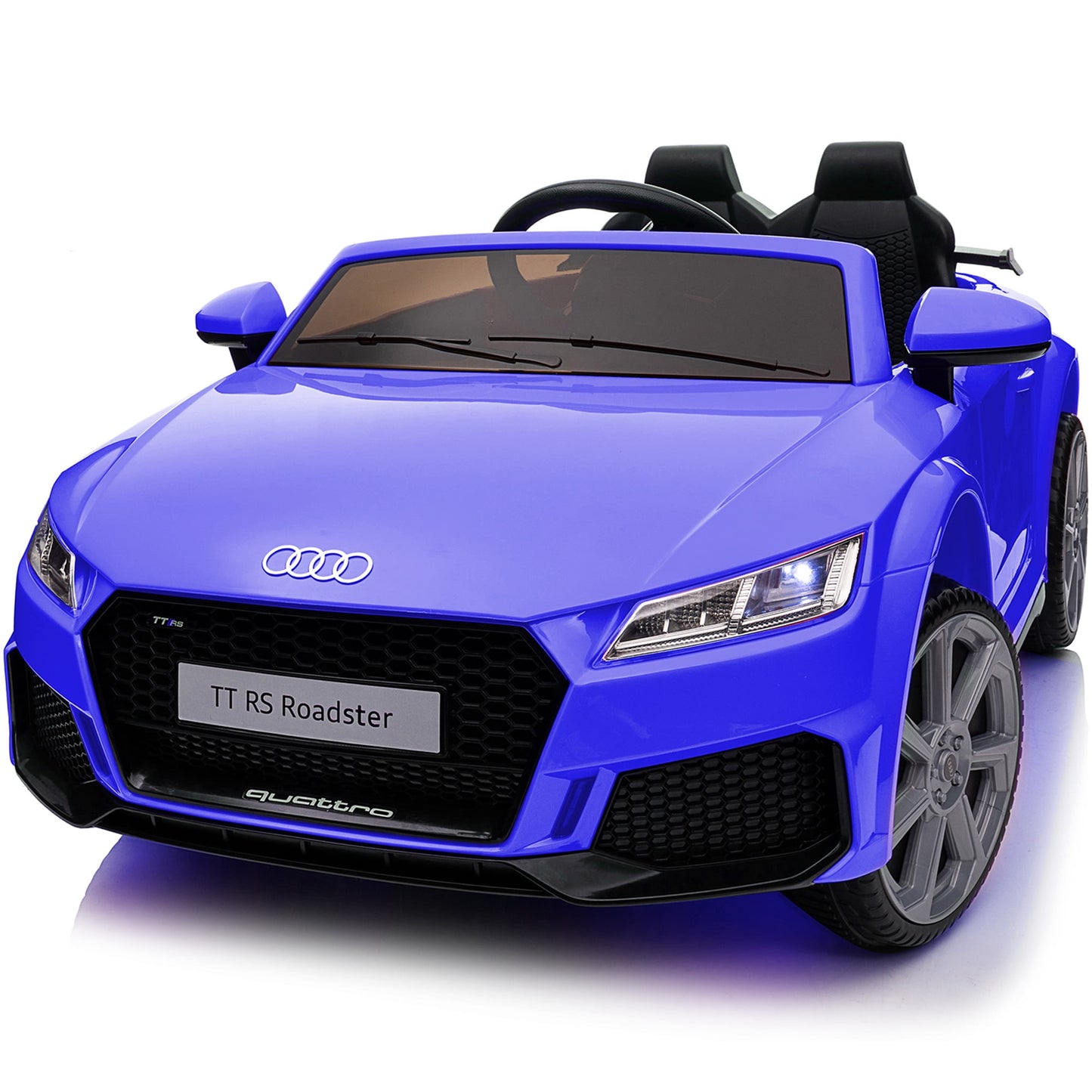 Hikiddo Electric Ride on Car for Kids, Licensed Audi 12V 7Ah Kids Ride-on Toy for Toddlers 2-5 Girl with Remote, Bluetooth - Pink