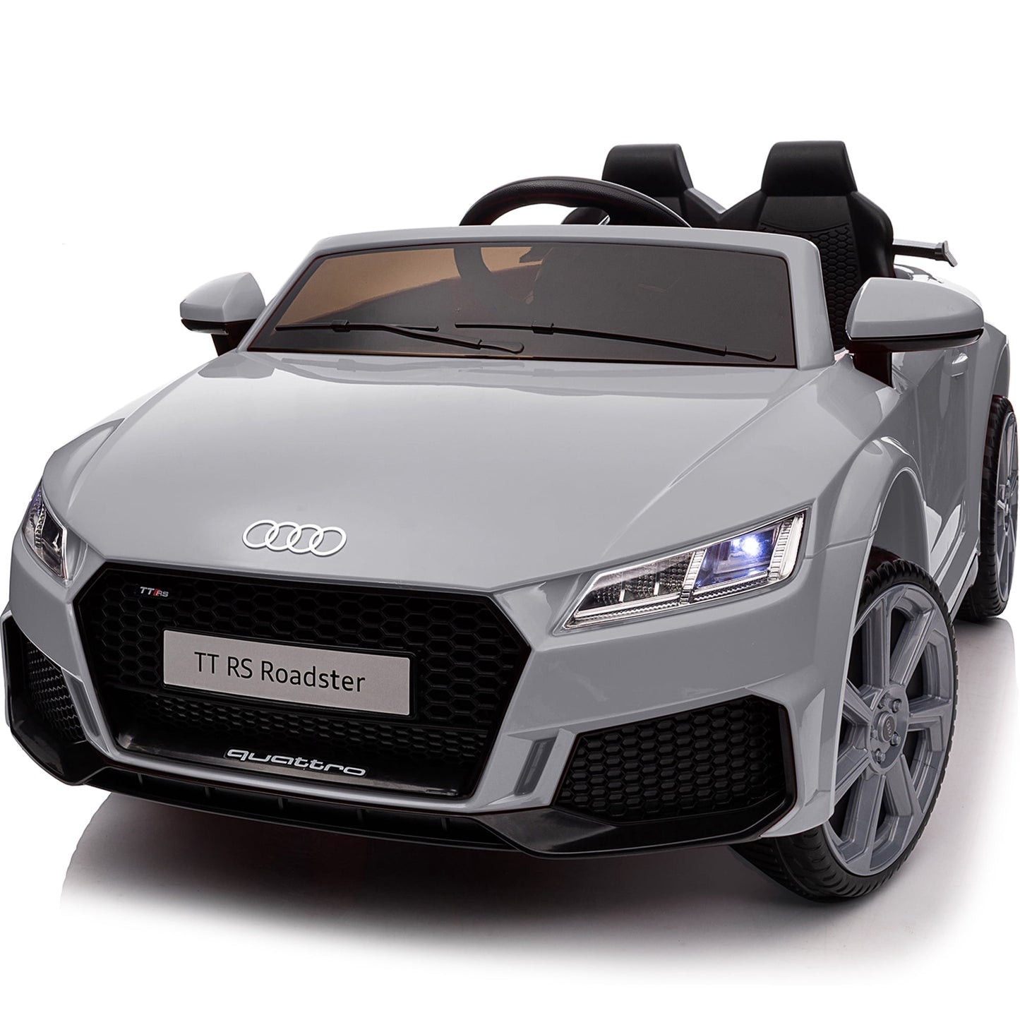 Hikiddo Electric Ride on Car for Kids, Licensed Audi 12V 7Ah Kids Ride-on Toy for Toddlers 2-5 Girl with Remote, Bluetooth - Pink