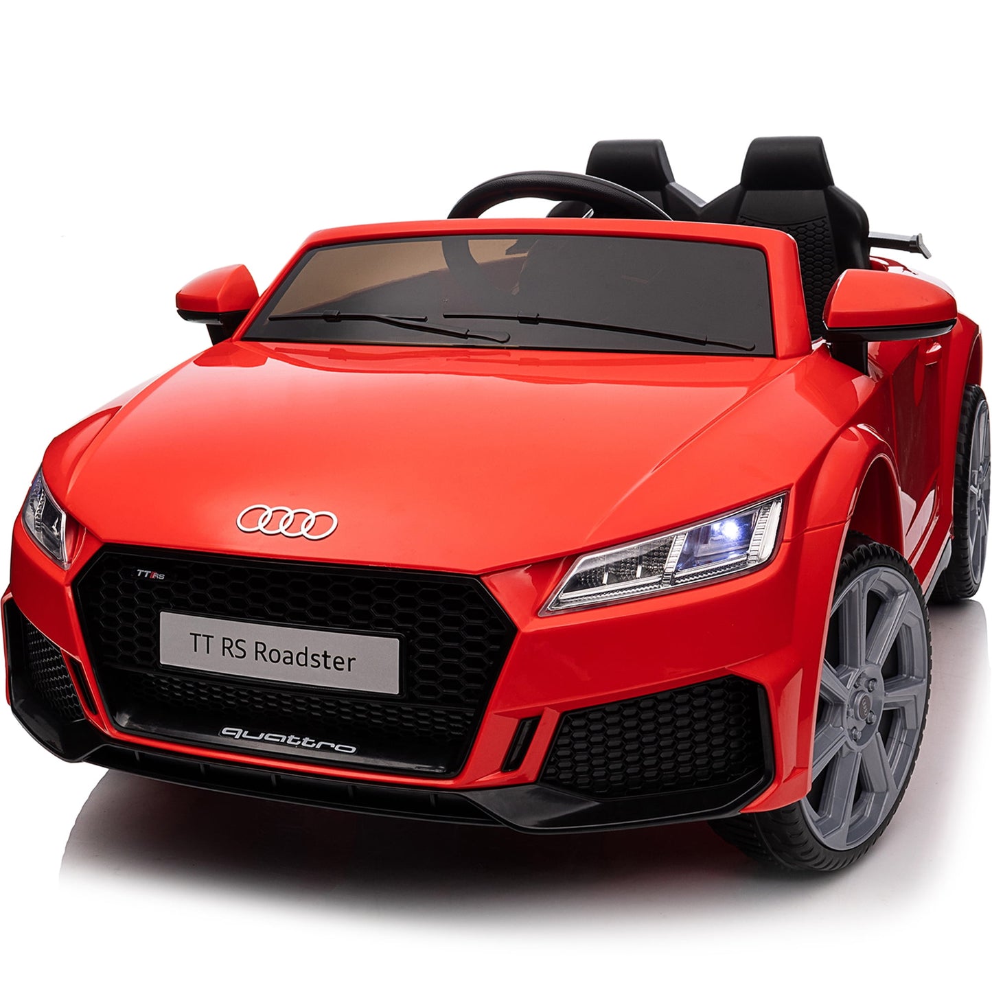Hikiddo Electric Ride on Car for Kids, Licensed Audi 12V 7Ah Kids Ride-on Toy for Toddlers 2-5 Girl with Remote, Bluetooth - Pink