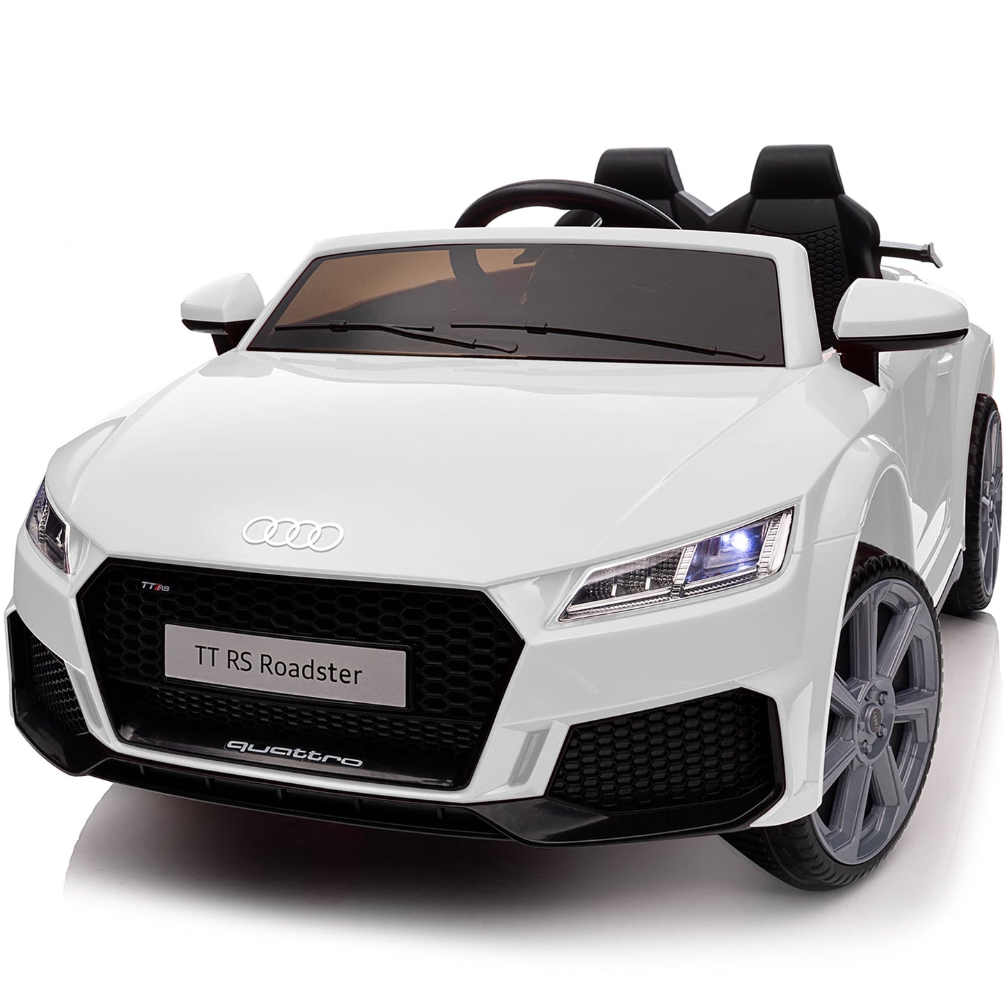 Hikiddo Electric Ride on Car for Kids, Licensed Audi 12V 7Ah Kids Ride-on Toy for Toddlers 2-5 Girl with Remote, Bluetooth - Pink