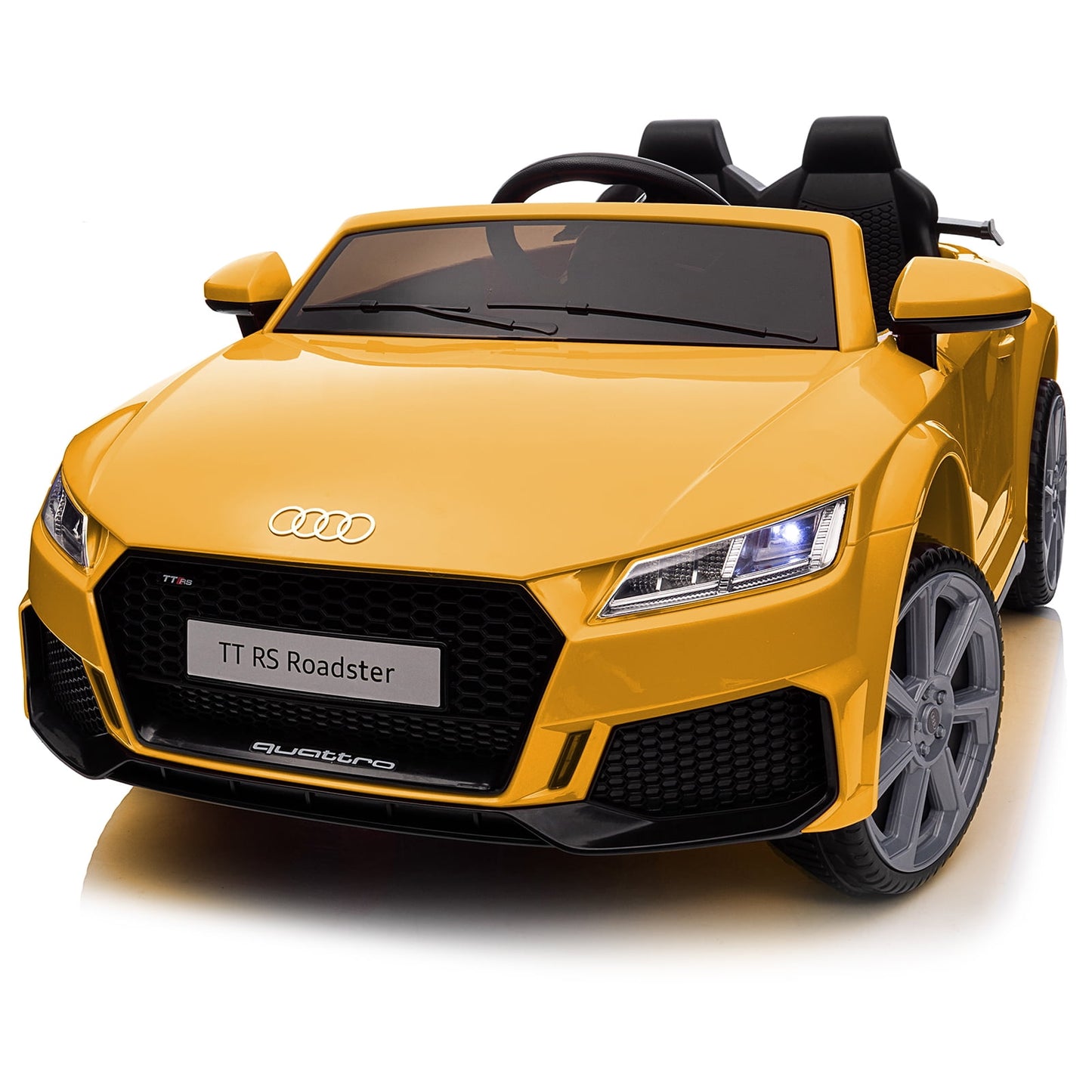 Hikiddo Electric Ride on Car for Kids, Licensed Audi 12V 7Ah Kids Ride-on Toy for Toddlers 2-5 Girl with Remote, Bluetooth - Pink