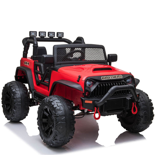 Joyracer 4x4 24V Kids Ride on Truck Car with Remote Control & 2 Seater,800W Motor, 9AH Battery Powered Ride on Toys w/ Spring Suspension,  3 Speeds,LED Lights, MP3/Bluetooth Music for Girl Boy, Pink