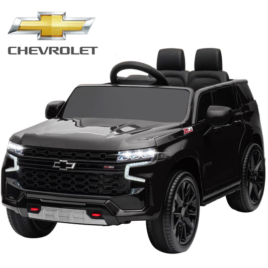 Kids Ride on Car, 12V Powered Ride on Toy with Remote Control, 4 Wheels Suspension, Safety Belt, MP3 Player, LED Lights, Electric Vehicles for 3-5 Years Boys Girls, Black