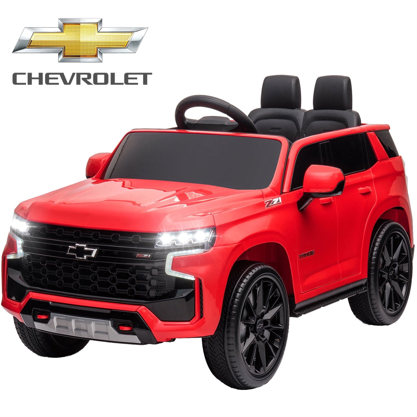 Kids Ride on Car, 12V Powered Ride on Toy with Remote Control, 4 Wheels Suspension, Safety Belt, MP3 Player, LED Lights, Electric Vehicles for 3-5 Years Boys Girls, Black
