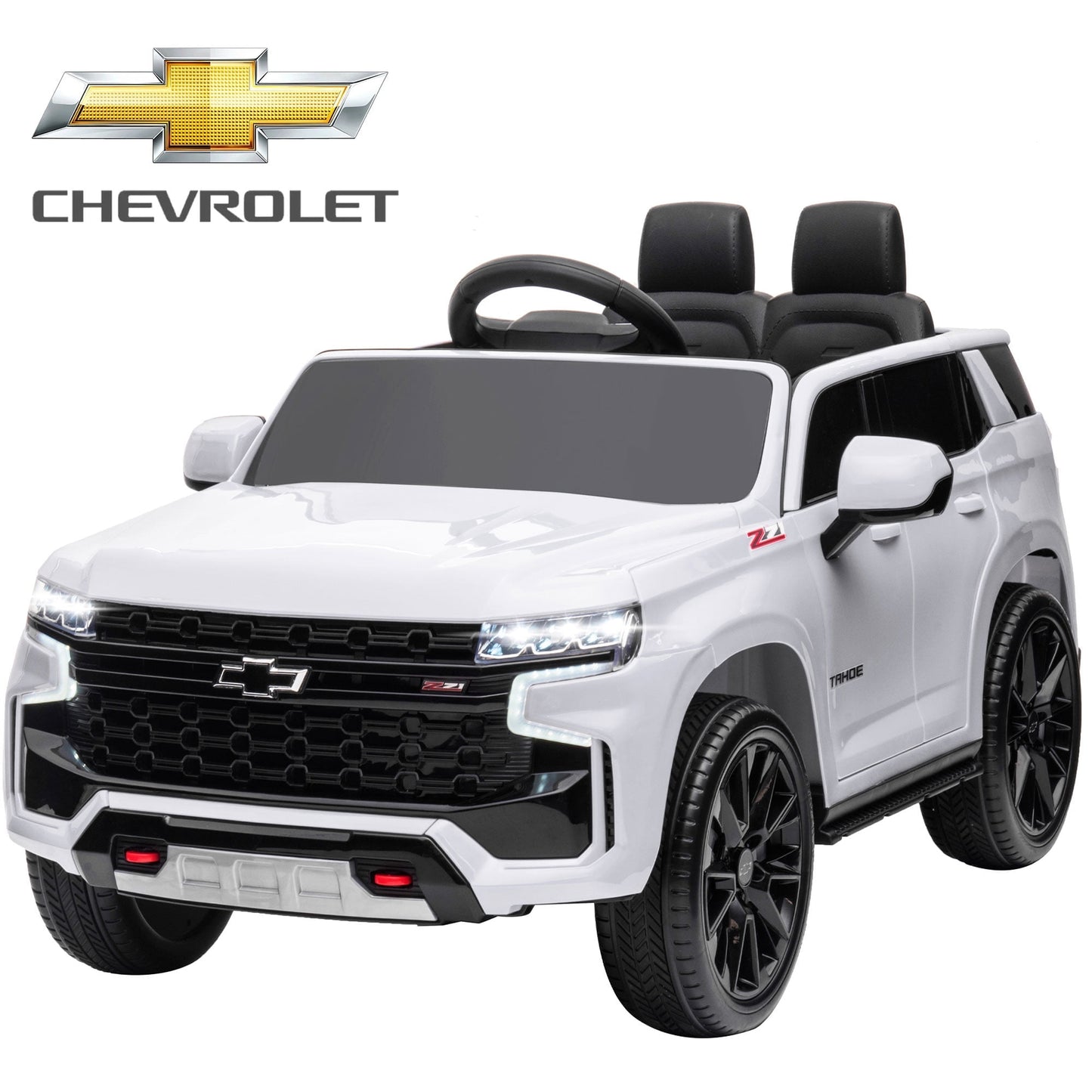 Kids Ride on Car, 12V Powered Ride on Toy with Remote Control, 4 Wheels Suspension, Safety Belt, MP3 Player, LED Lights, Electric Vehicles for 3-5 Years Boys Girls, Black