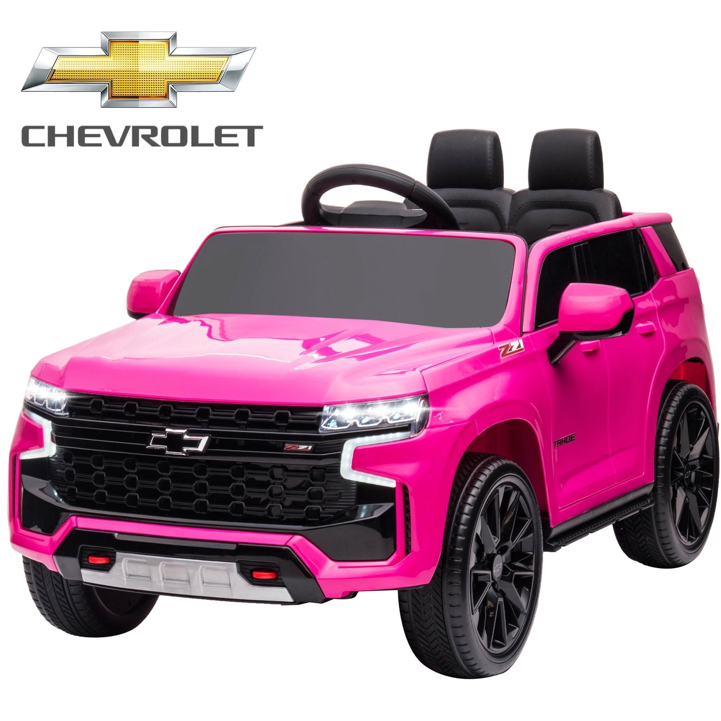 Kids Ride on Car, 12V Powered Ride on Toy with Remote Control, 4 Wheels Suspension, Safety Belt, MP3 Player, LED Lights, Electric Vehicles for 3-5 Years Boys Girls, Black