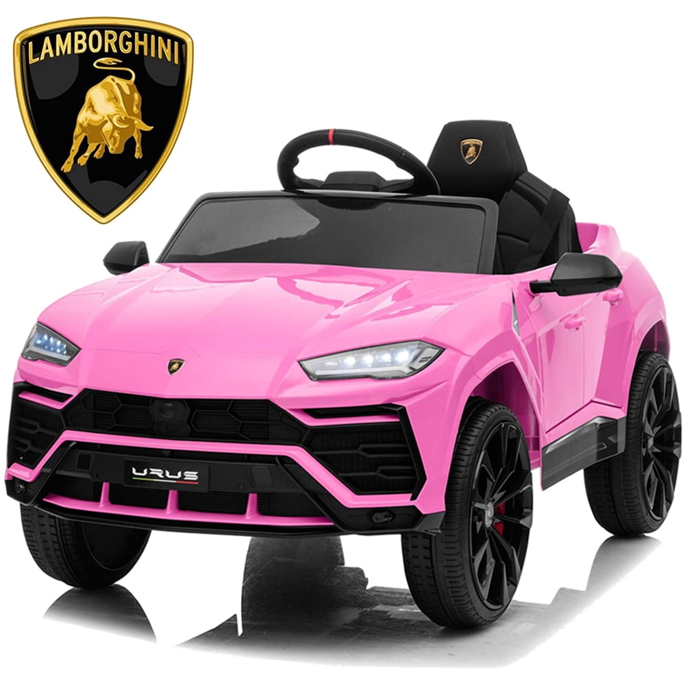 Lamborghini Urus 12V Electric Powered Ride on Car Toys for Girls Boys, Black Kids Electric Vehicles Ride on Toys with Remote Control, Foot Pedal, MP3 Player and LED Headlights, CL61