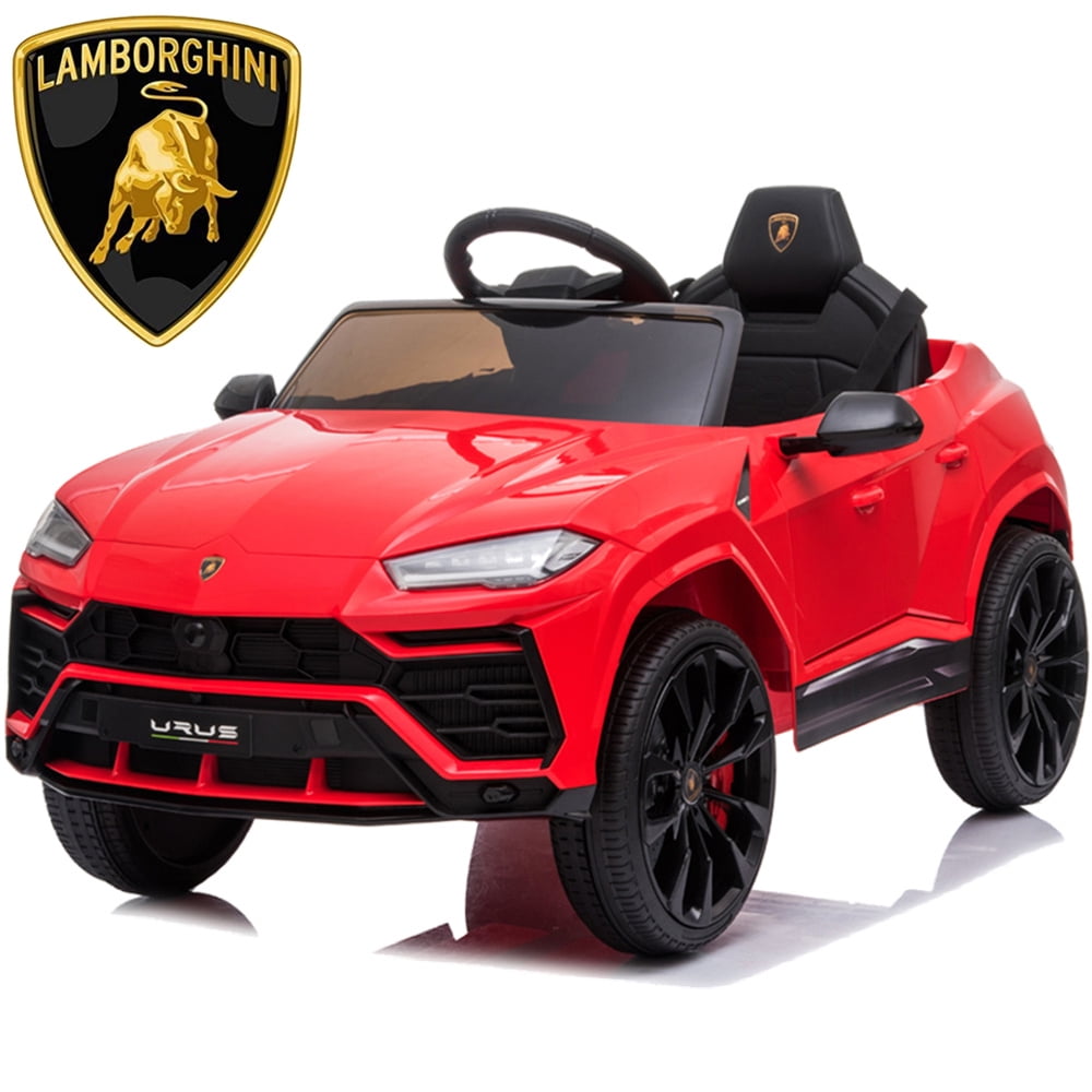 Lamborghini Urus 12V Electric Powered Ride on Car Toys for Girls Boys, Black Kids Electric Vehicles Ride on Toys with Remote Control, Foot Pedal, MP3 Player and LED Headlights, CL61