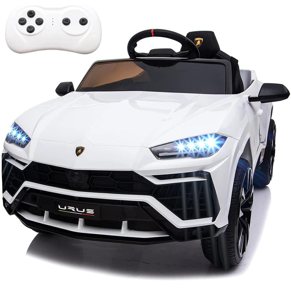 Lamborghini Urus 12V Electric Powered Ride on Car Toys for Girls Boys, Black Kids Electric Vehicles Ride on Toys with Remote Control, Foot Pedal, MP3 Player and LED Headlights, CL61