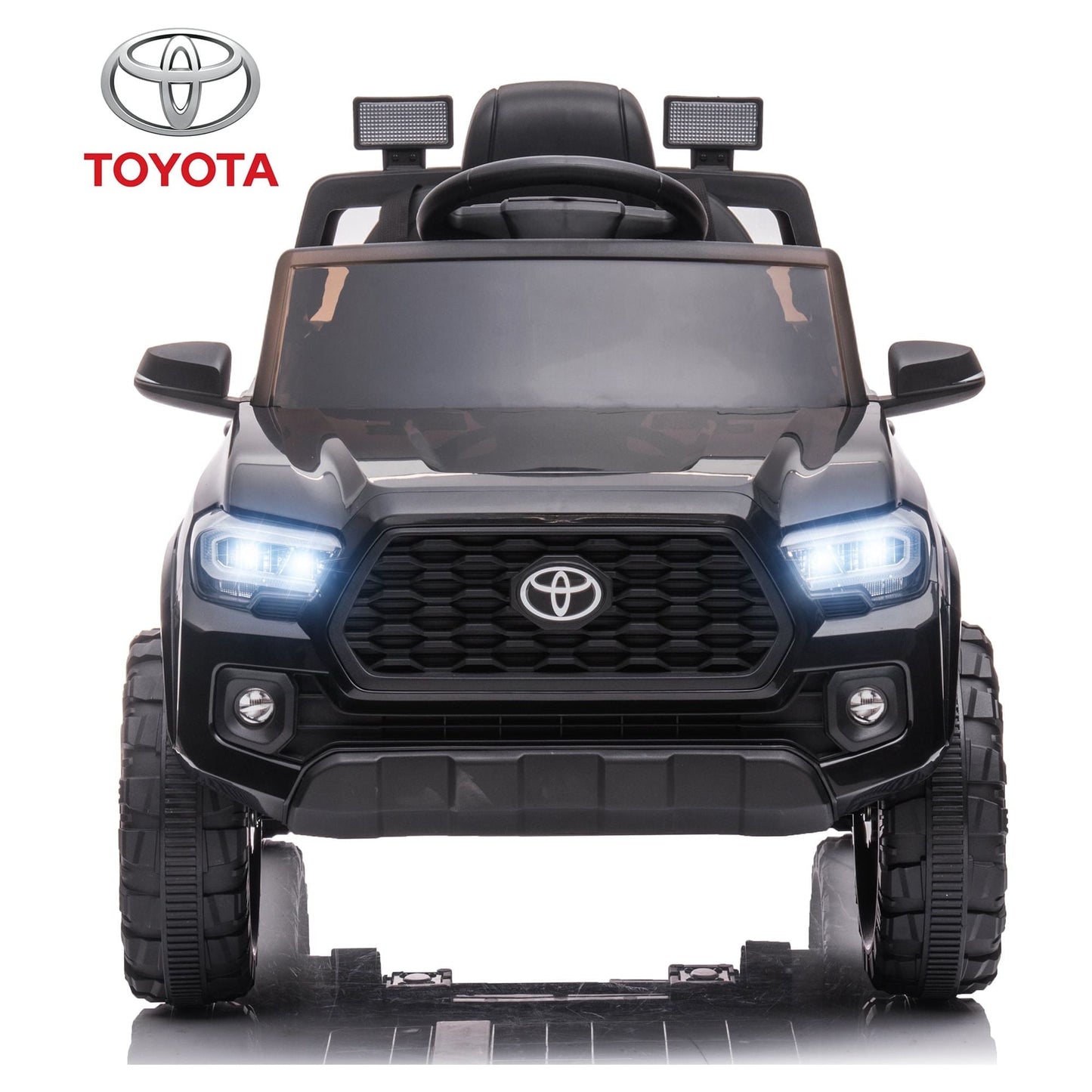 Licensed Toyota Tacoma Electric Ride on Vehicle for Kids, 12V Powered Ride on Car Toys with Remote Control, LED Lights, MP3 Player, Green