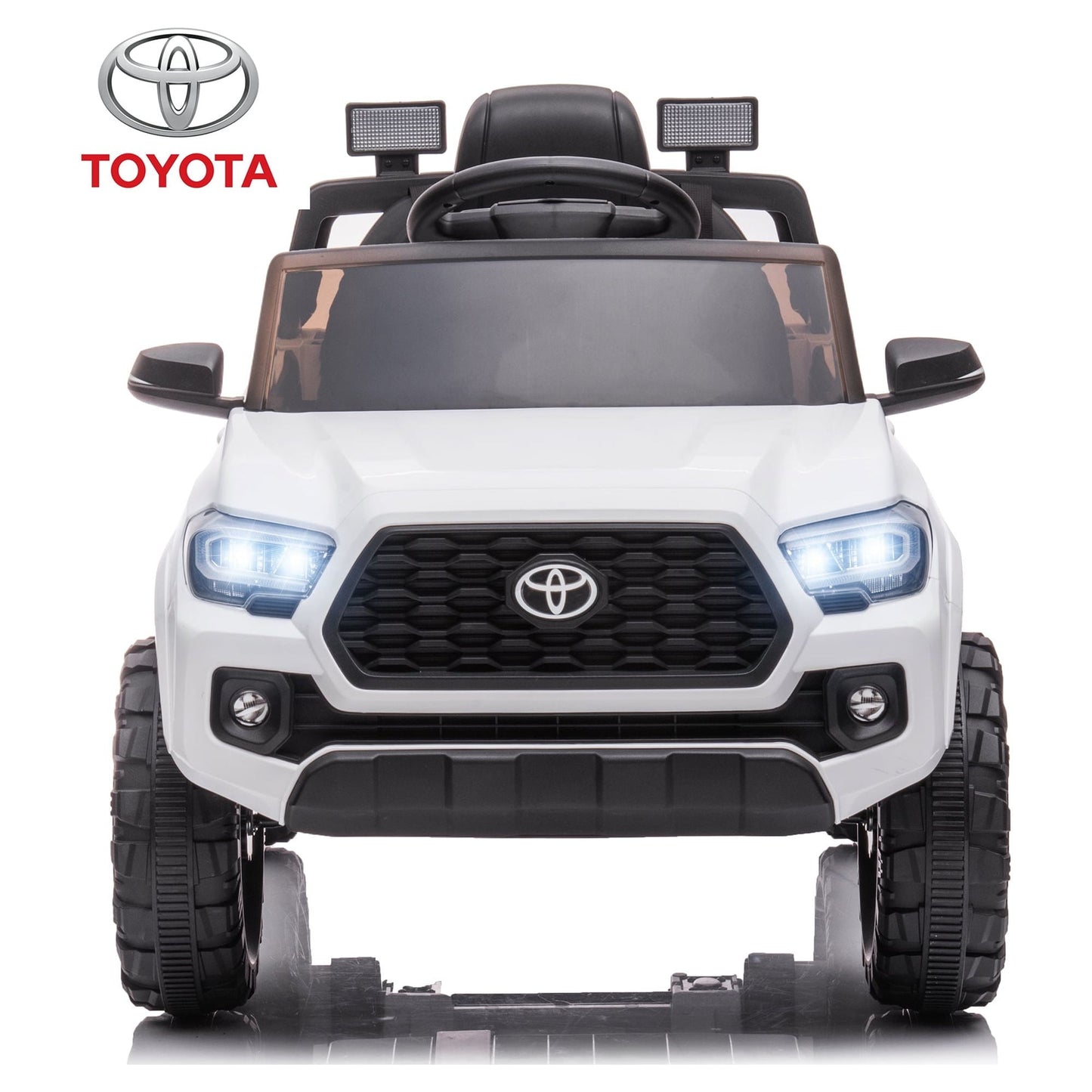 Licensed Toyota Tacoma Electric Ride on Vehicle for Kids, 12V Powered Ride on Car Toys with Remote Control, LED Lights, MP3 Player, Green