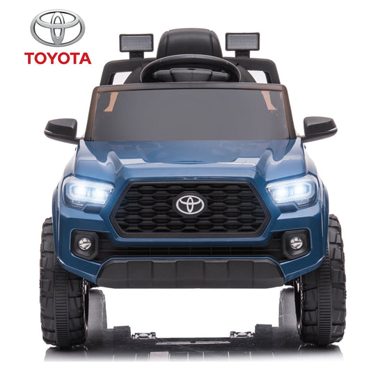 Licensed Toyota Tacoma Electric Ride on Vehicle for Kids, 12V Powered Ride on Car Toys with Remote Control, LED Lights, MP3 Player, Green
