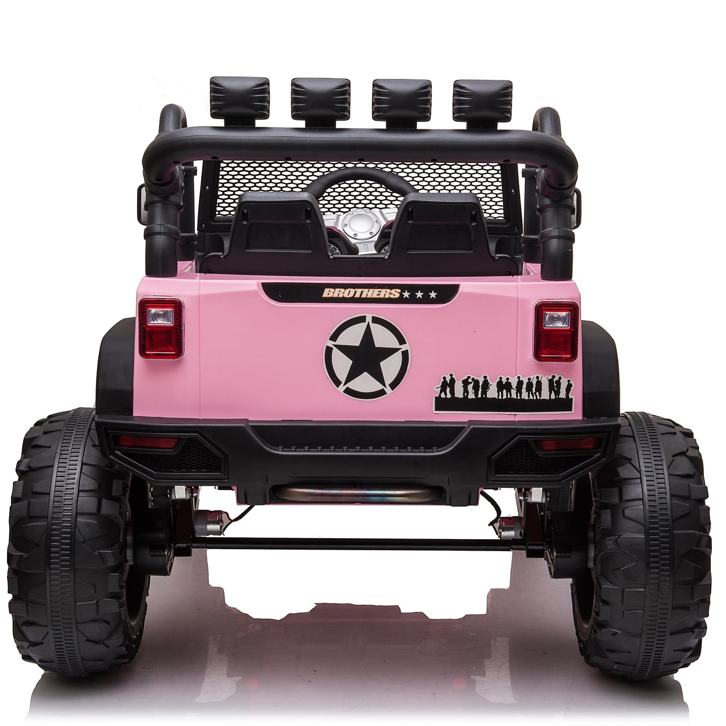 Joyracer 4x4 24V Kids Ride on Truck Car with Remote Control & 2 Seater,800W Motor, 9AH Battery Powered Ride on Toys w/ Spring Suspension,  3 Speeds,LED Lights, MP3/Bluetooth Music for Girl Boy, Pink